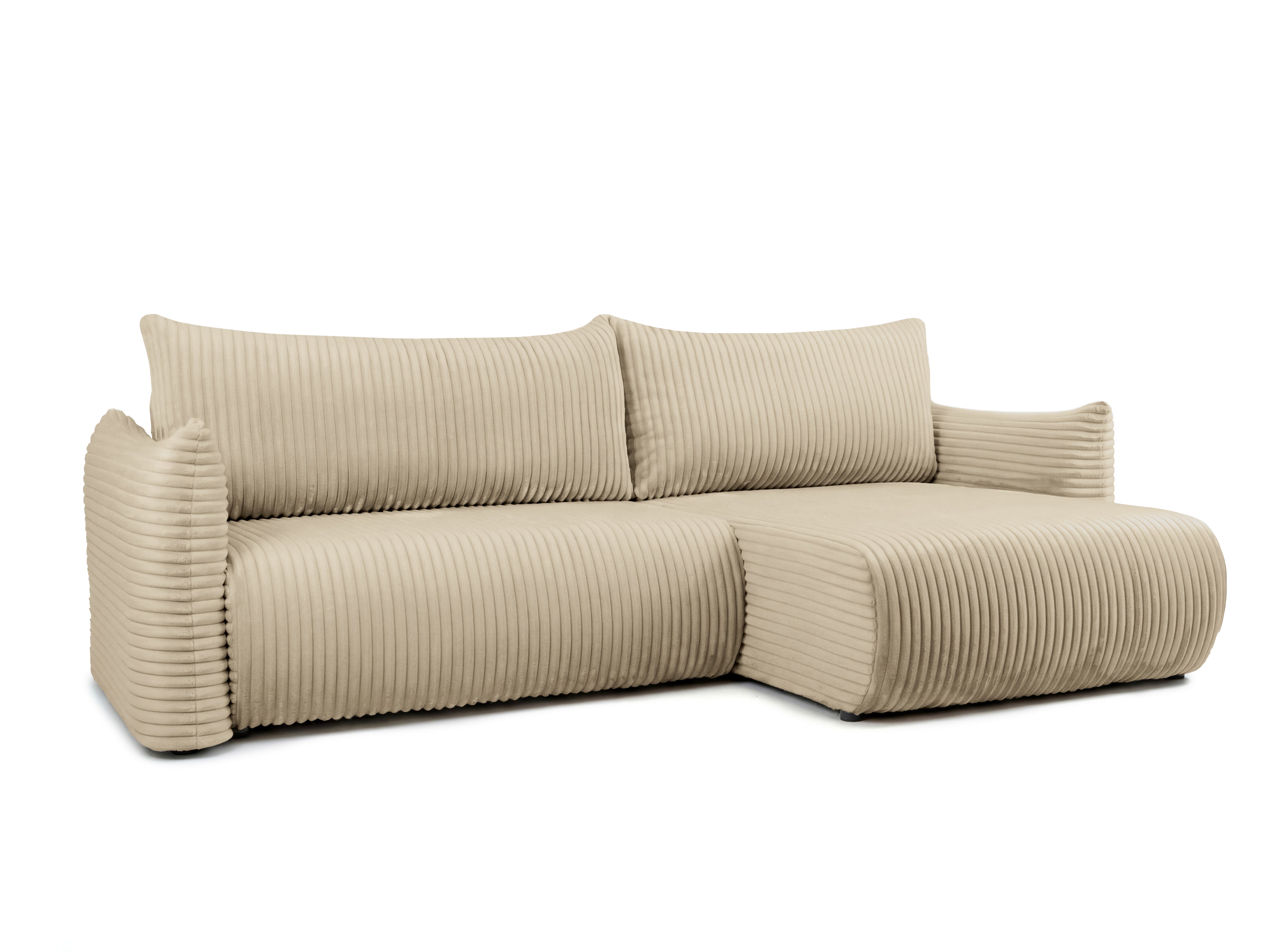 GLORIA 102.5'' Reversible Convertible Sectional Sofa - Beige