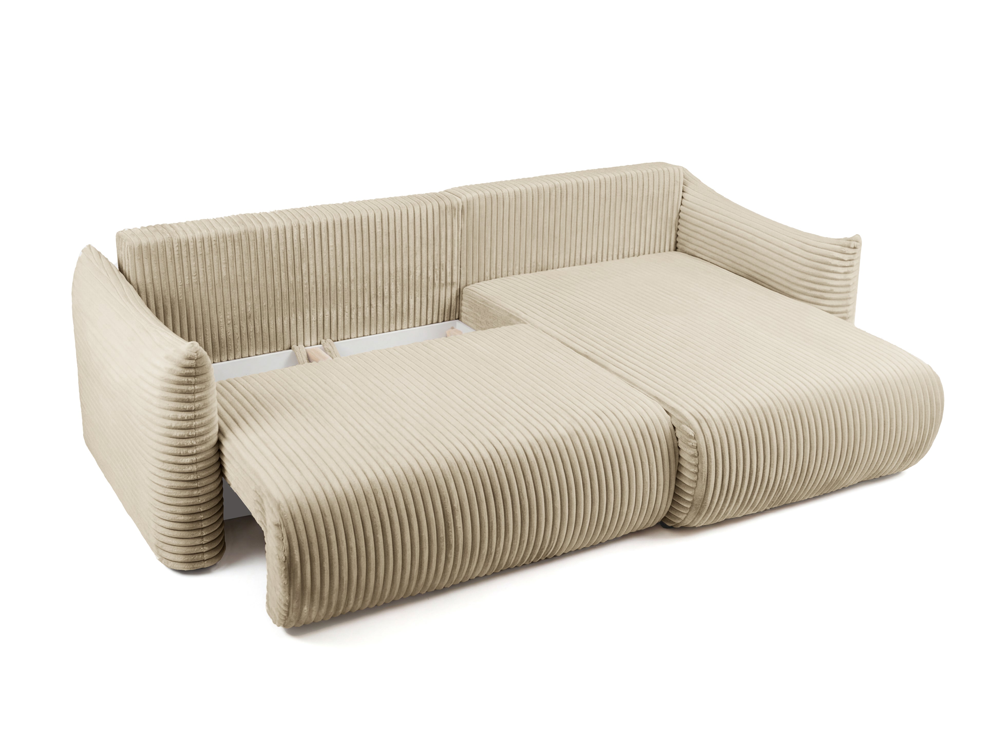 GLORIA 102.5'' Reversible Convertible Sectional Sofa - Beige