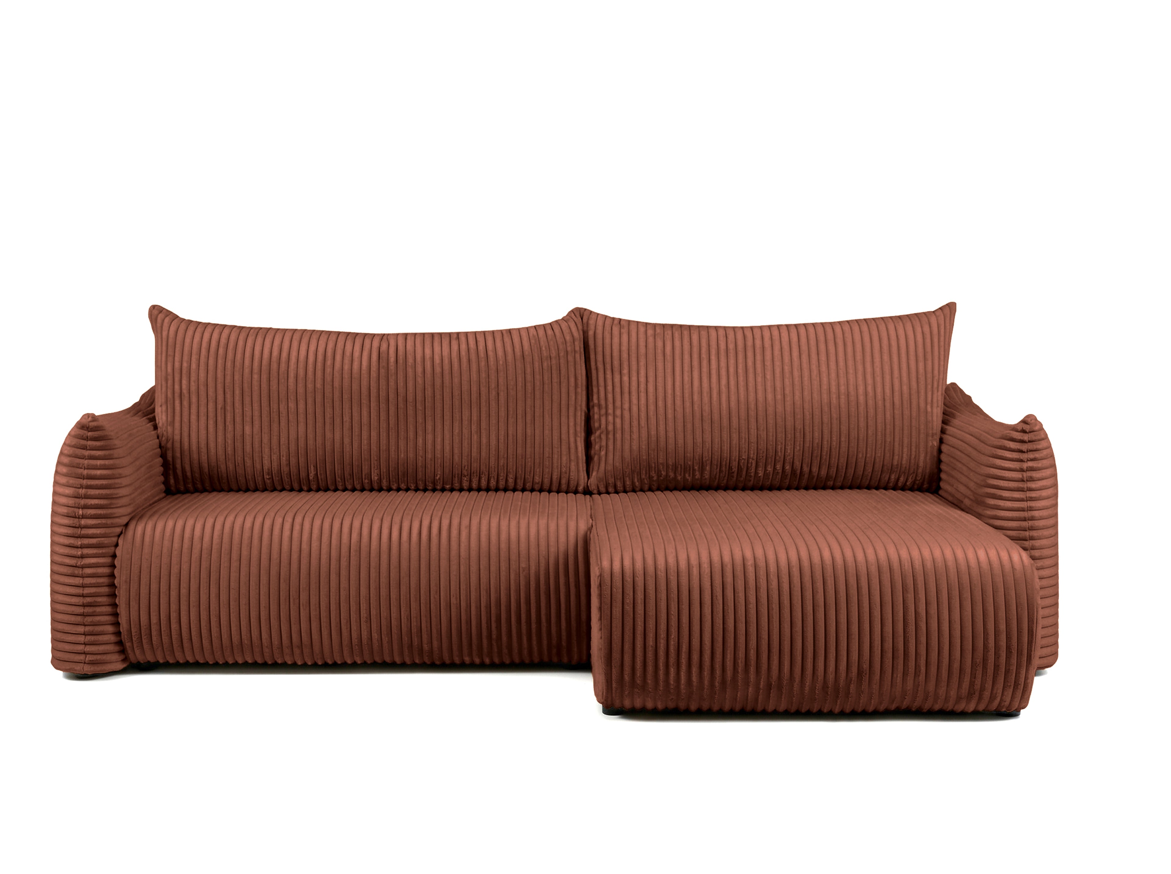 GLORIA 102.5'' Reversible Convertible Sectional Sofa - Terracotta