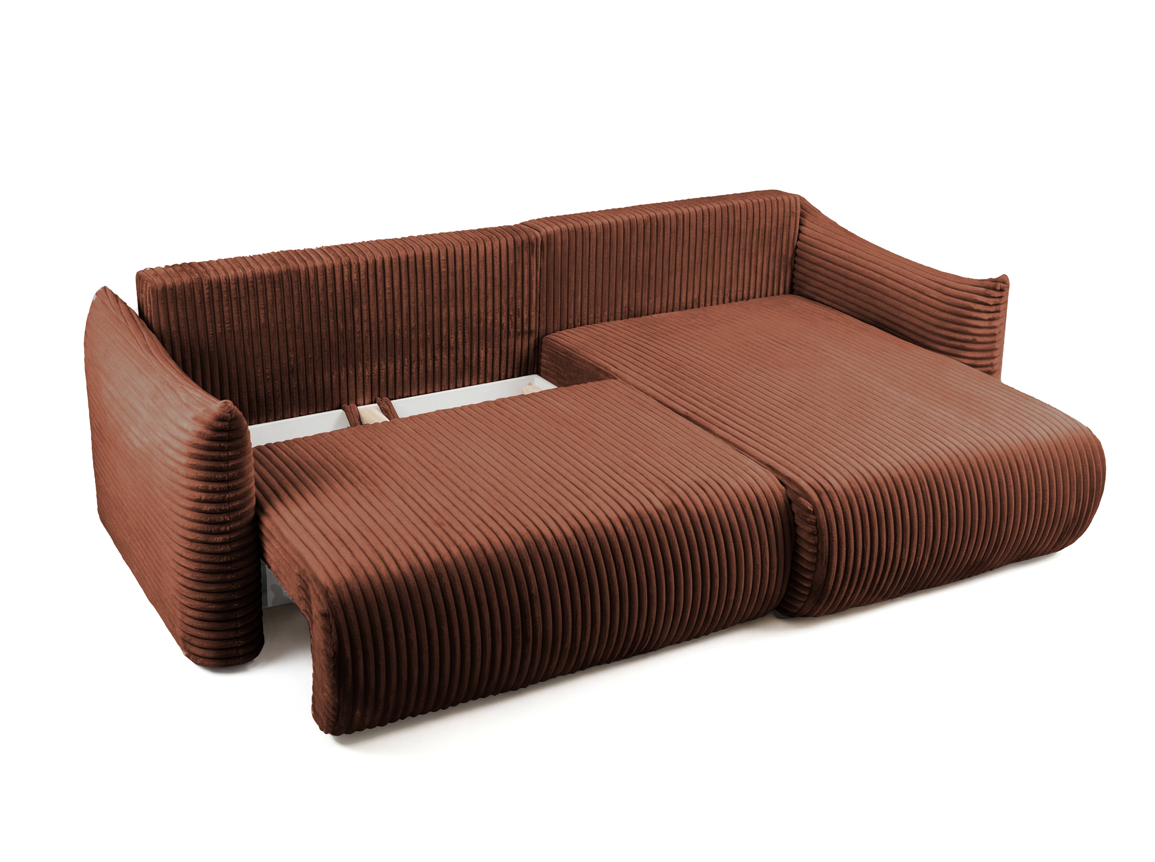 GLORIA 102.5'' Reversible Convertible Sectional Sofa - Terracotta