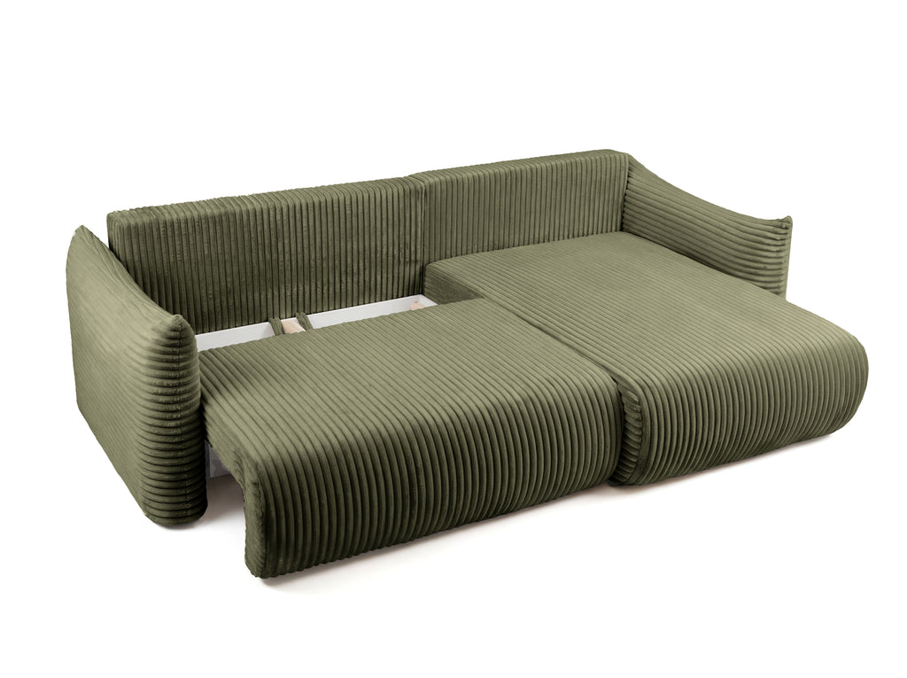 GLORIA 102.5'' Reversible Convertible Sectional Sofa - Green