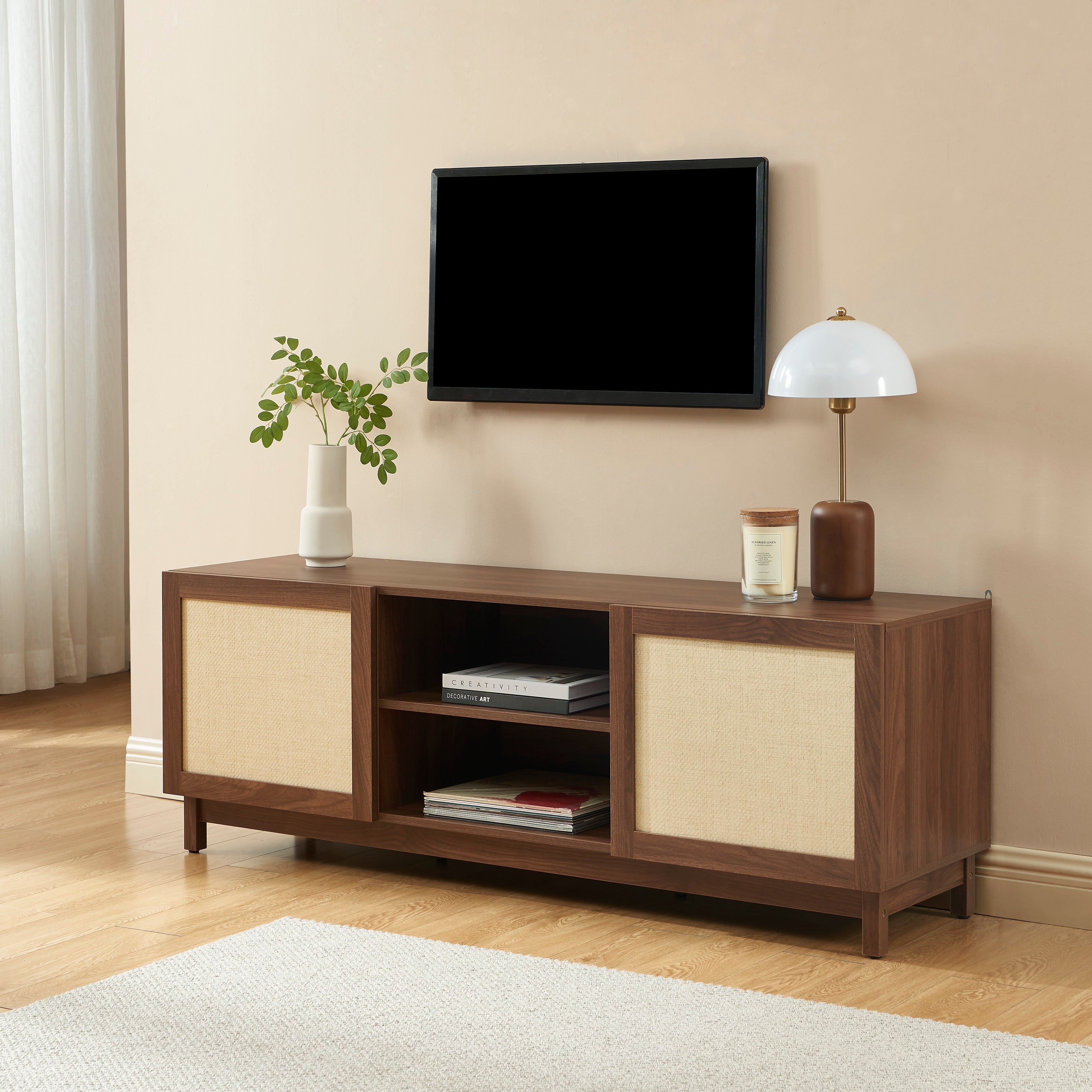 HARIA TV Stand with Open Shelving