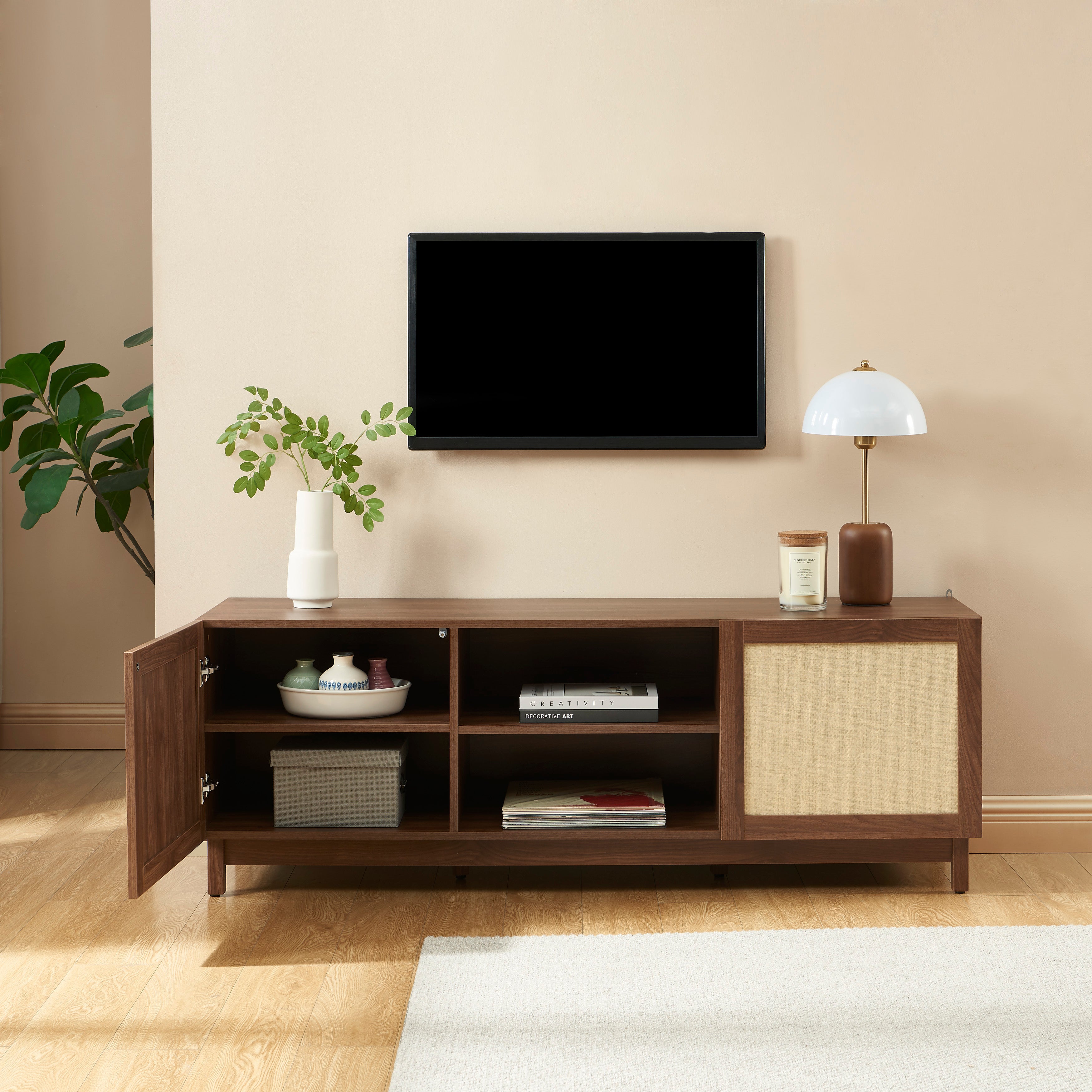 HARIA TV Stand with Open Shelving