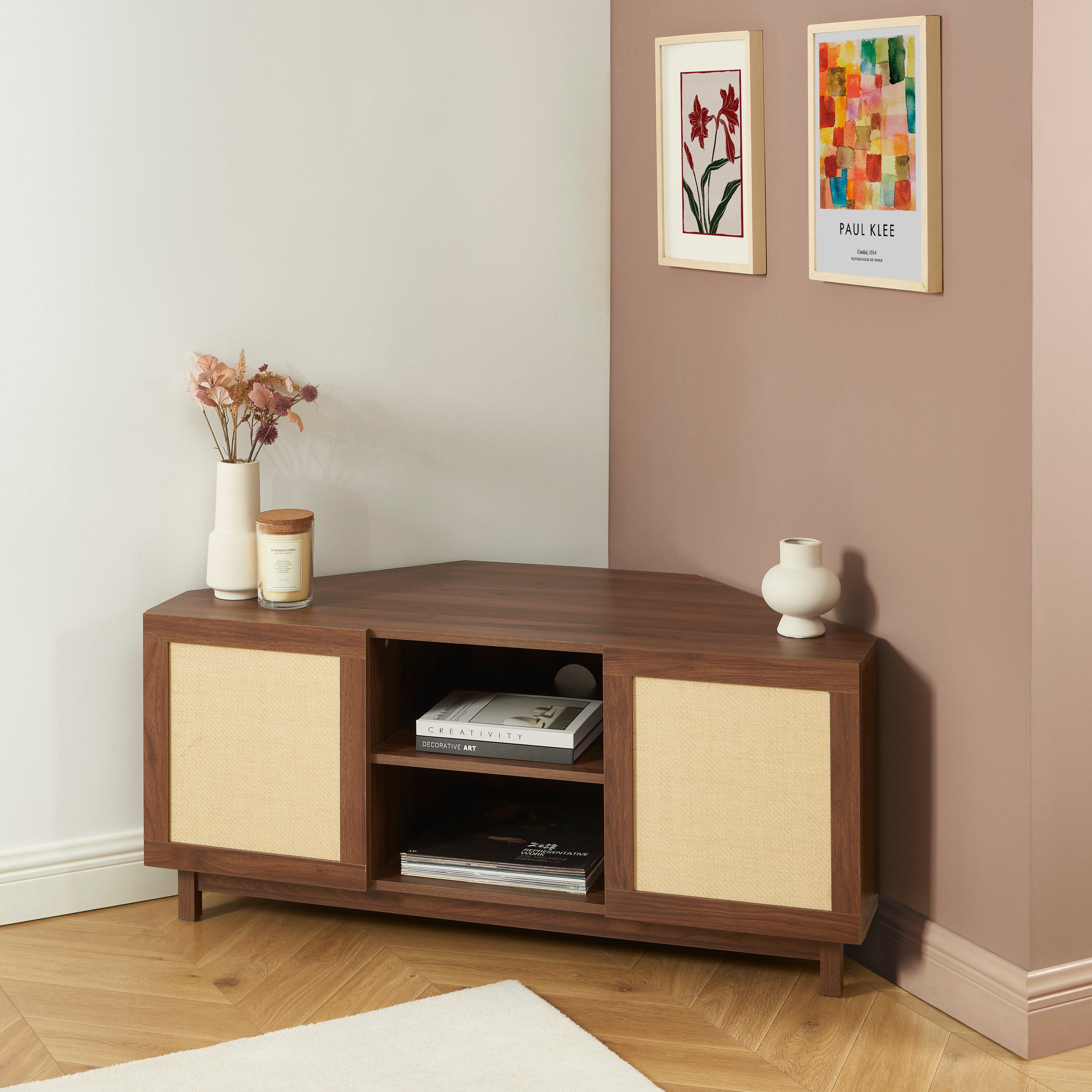 HARIA Corner TV Stand