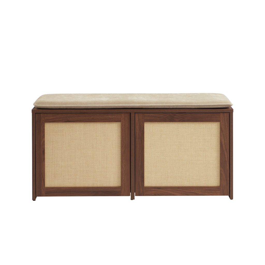 HARIA Shoe Bench - Dark wood