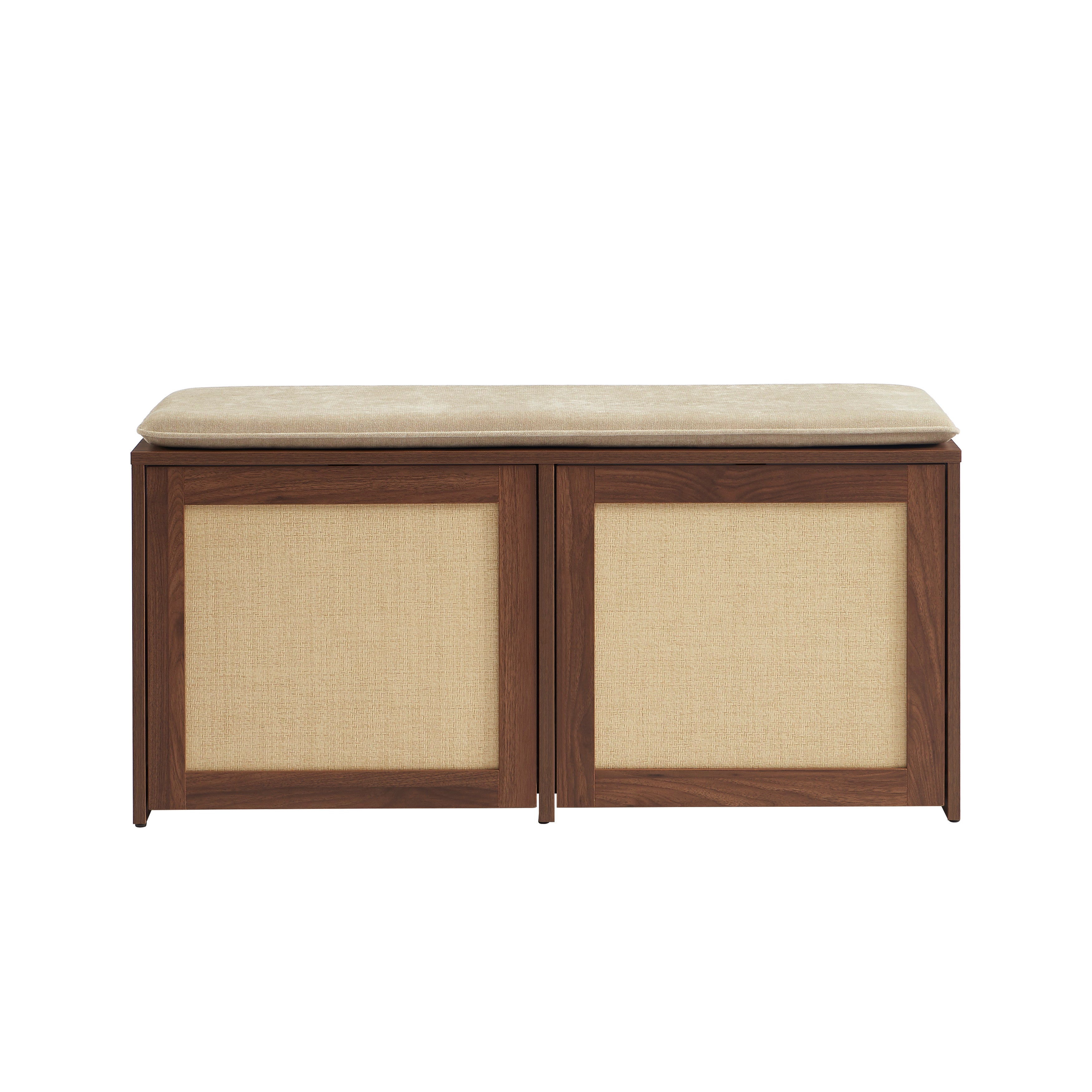 HARIA Shoe Bench - Dark wood