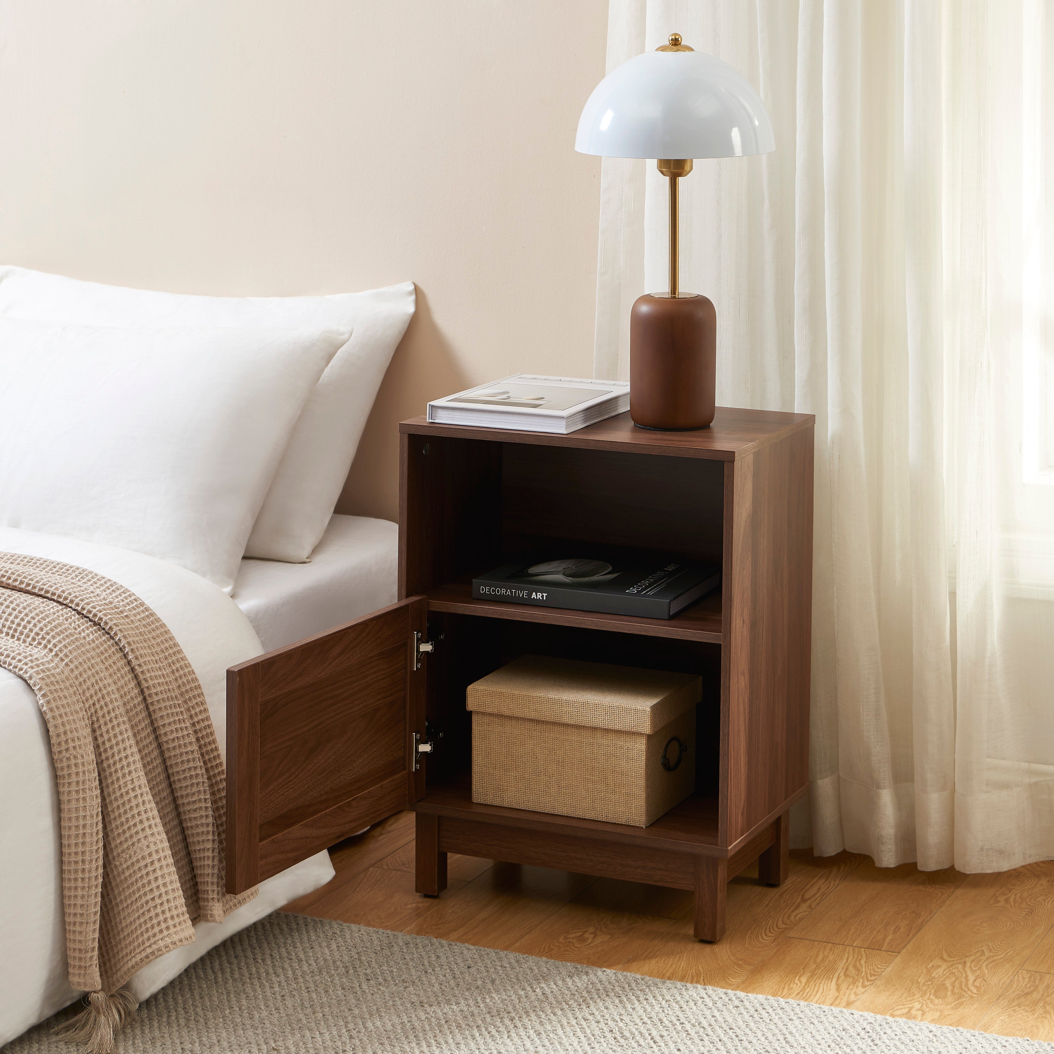 Set of 2 HARIA nightstands - Dark wood