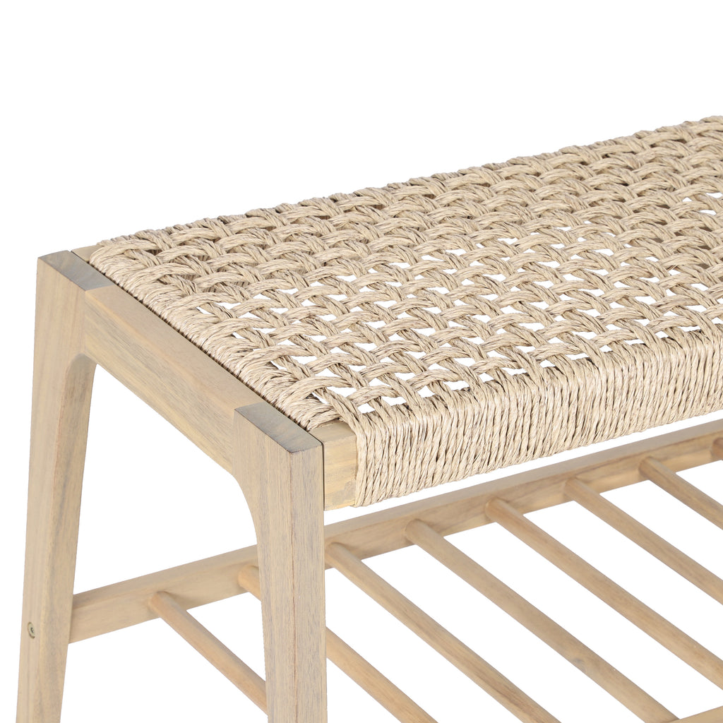 HUKA Indoor and Outdoor Bench - Light wood