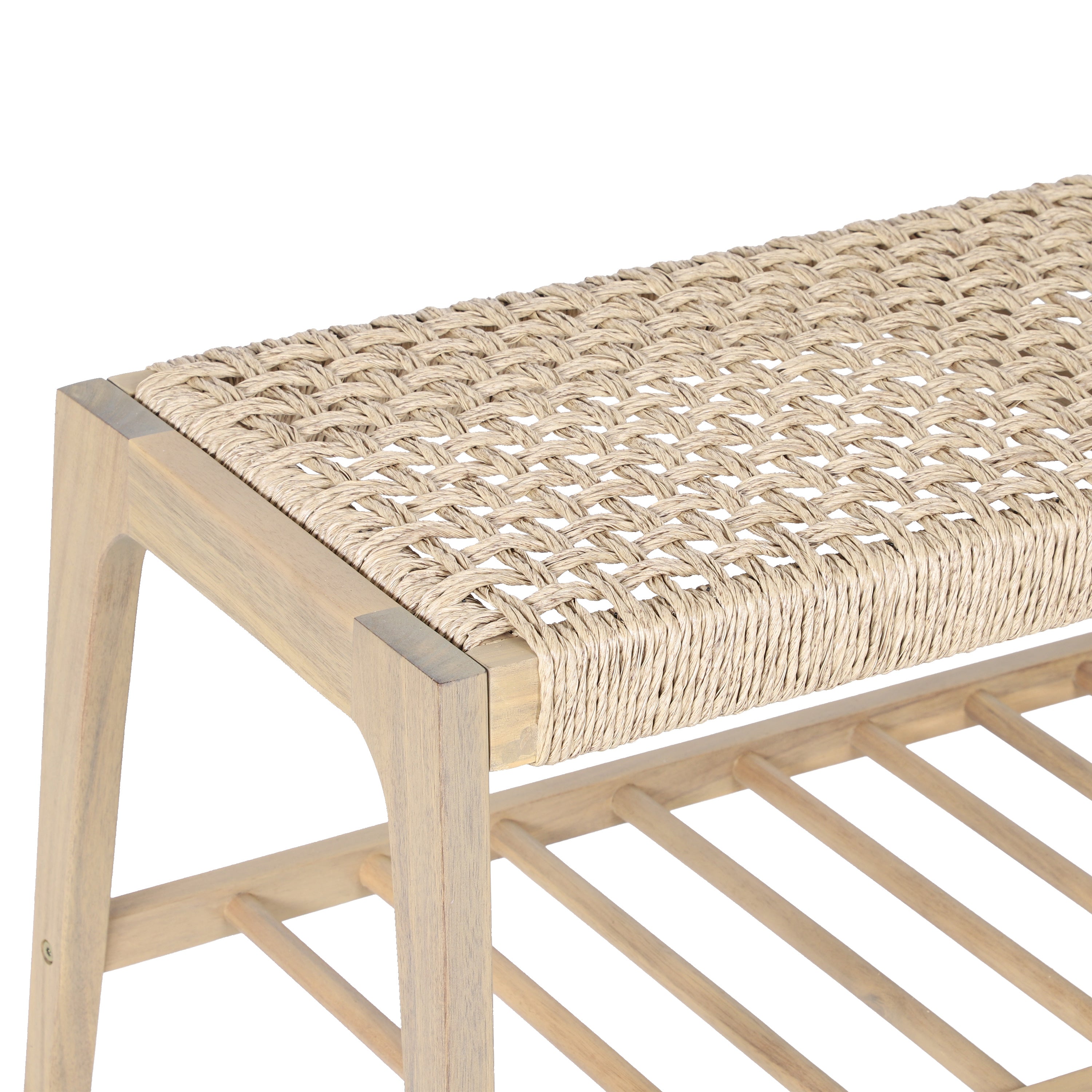 HUKA Indoor and Outdoor Bench - Light wood