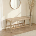HUKA Indoor and Outdoor Bench - Light wood