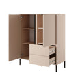 HULDA Highboard, 2 doors, 2 drawers - Beige