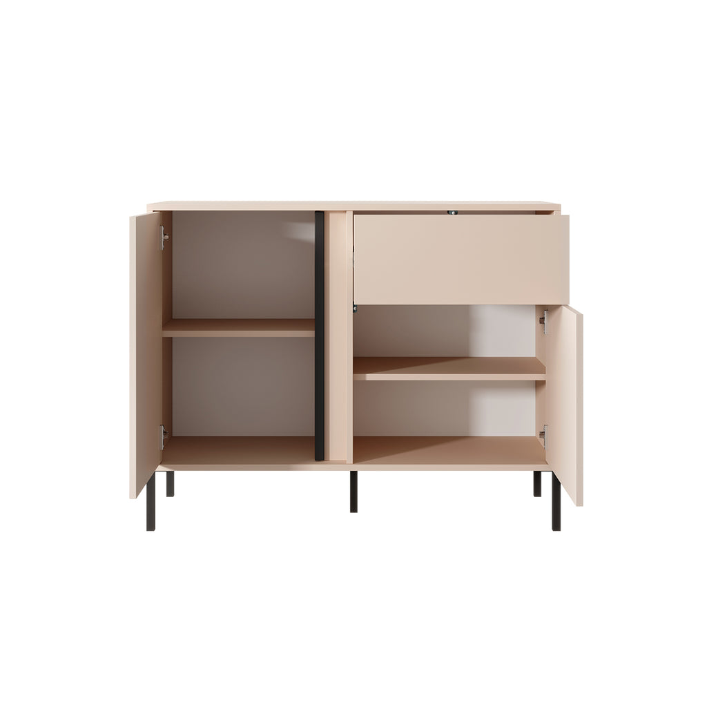 HULDA Highboard, 2 doors, 1 drawer - Beige