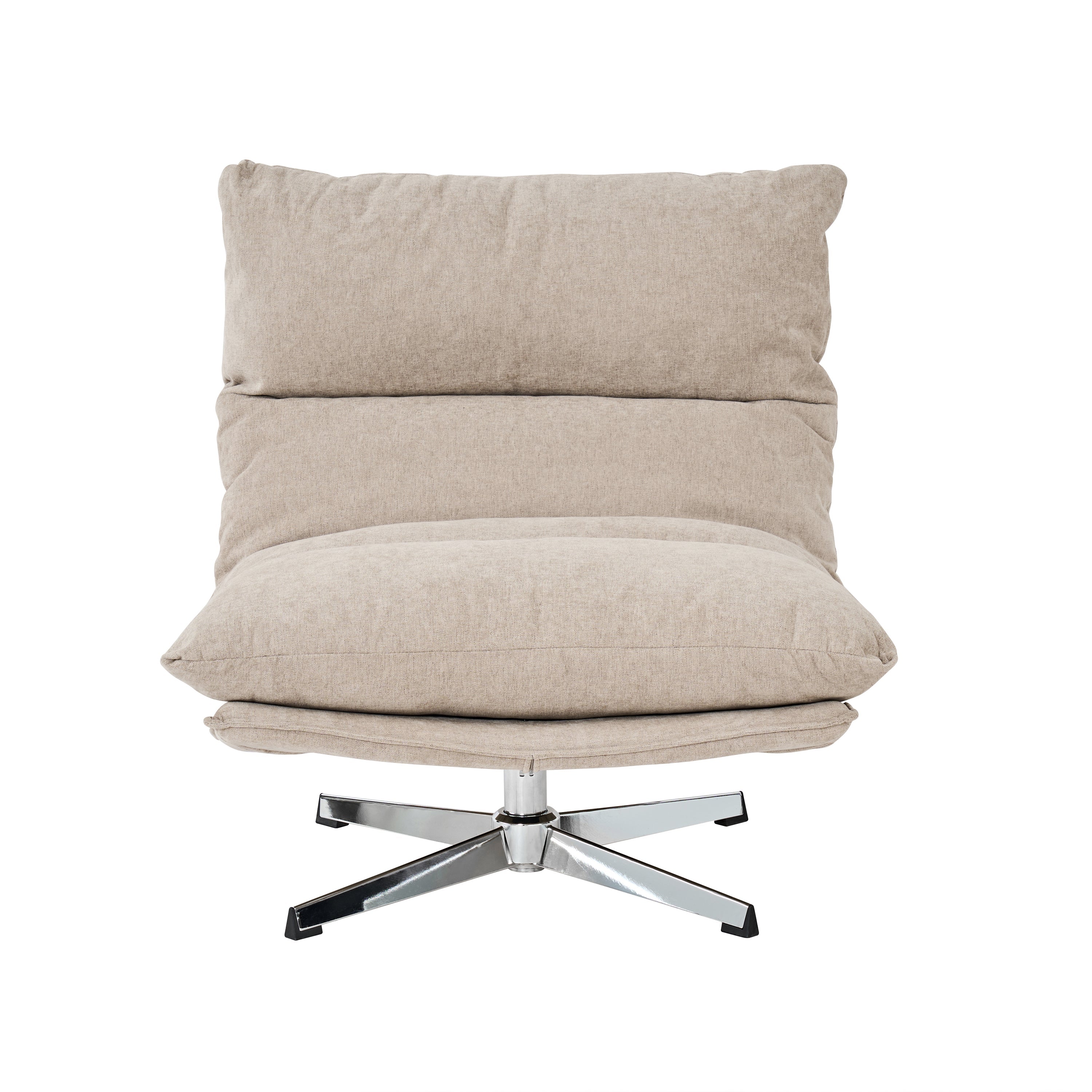 Swivel Armchair Hygea 1 Seater Fabric Taupe – Taupe
