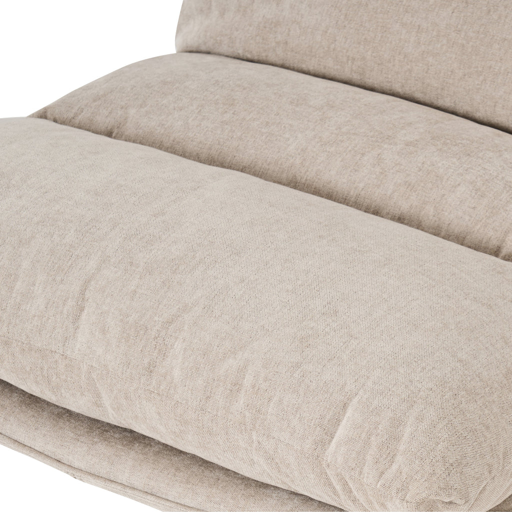 Swivel Armchair Hygea 1 Seater Fabric Taupe – Taupe