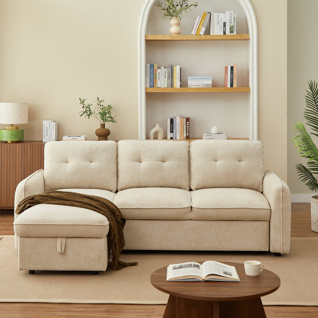 IMPA Fabric Corner Sofa – Beige