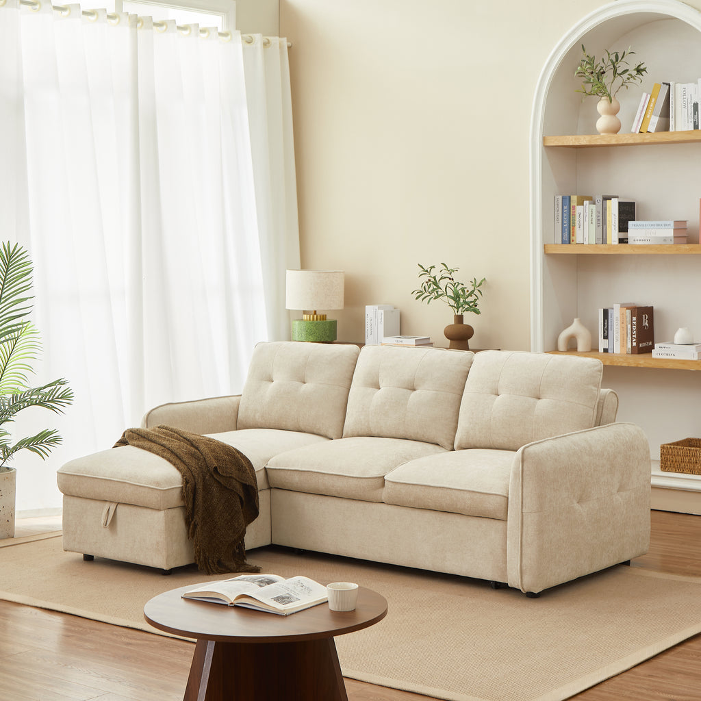 IMPA Fabric Corner Sofa – Beige