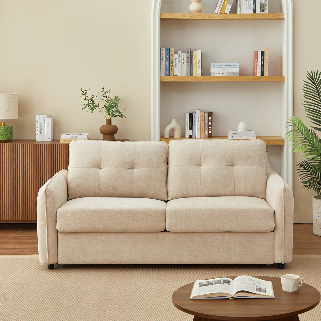 IMPA 3-Seater Convertible Sleeper Sofa – Chenille Fabric Living Room Furniture