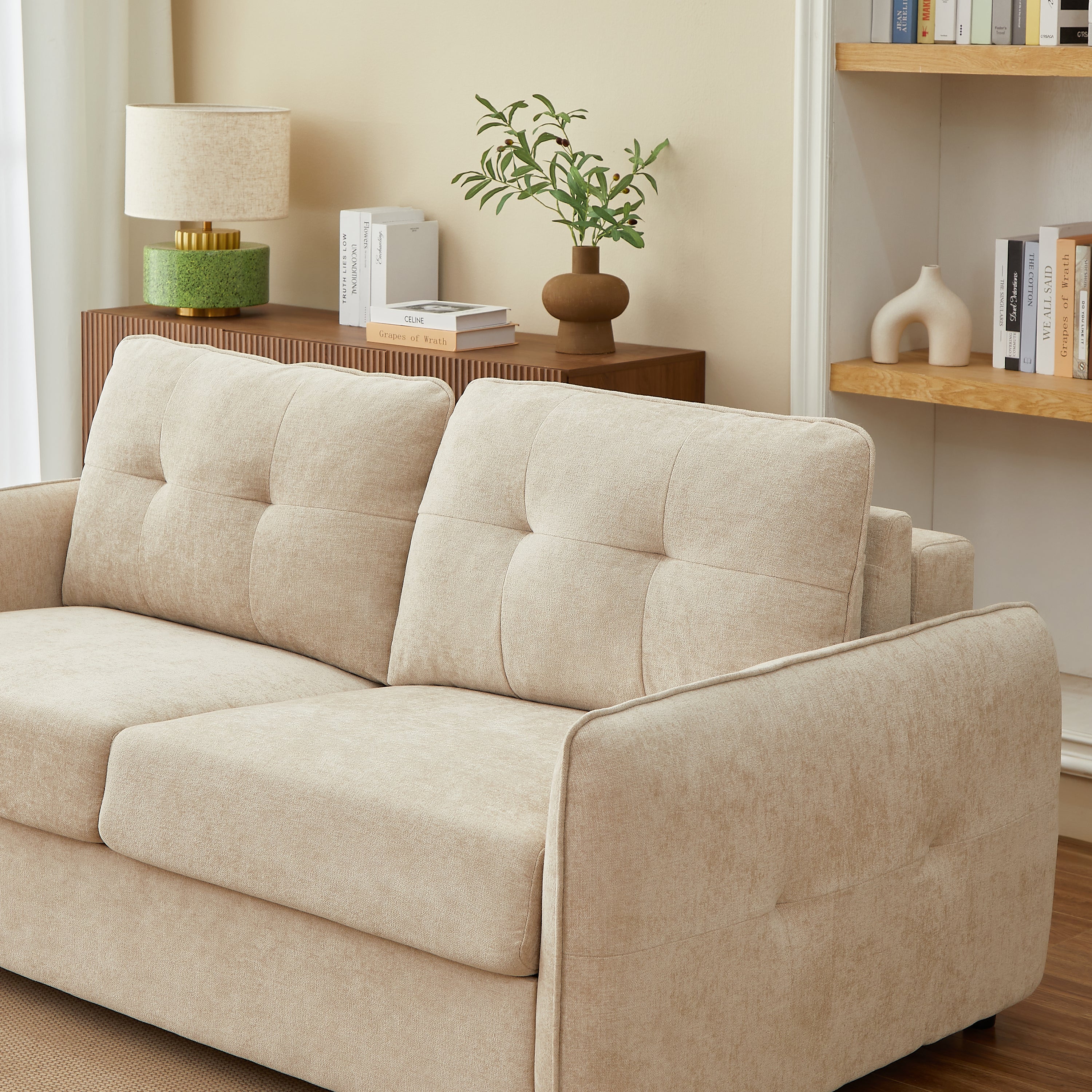 IMPA 3-Seater Convertible Sleeper Sofa – Chenille Fabric Living Room Furniture