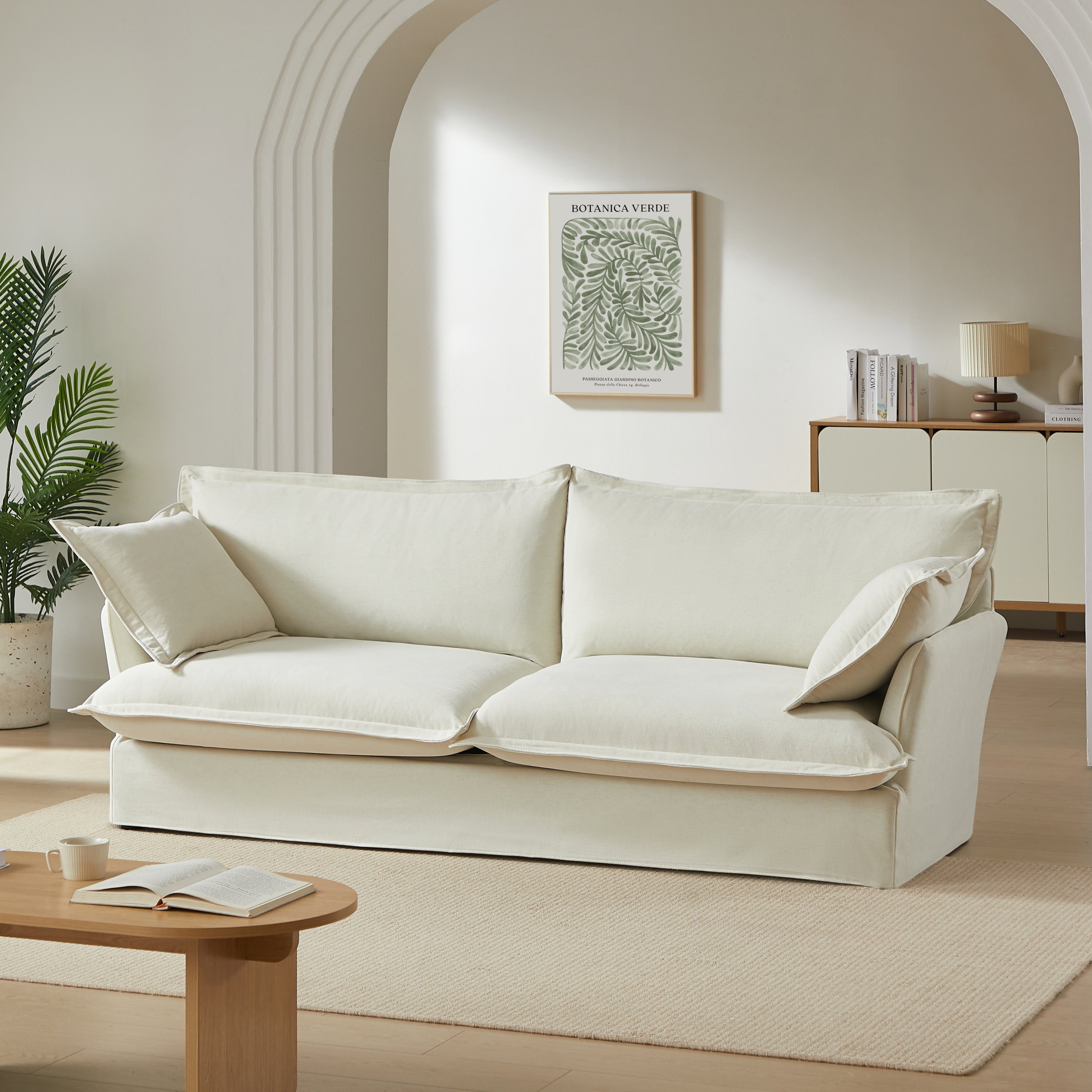 IROKO 87.5'' 3-Seater Sofa - Beige