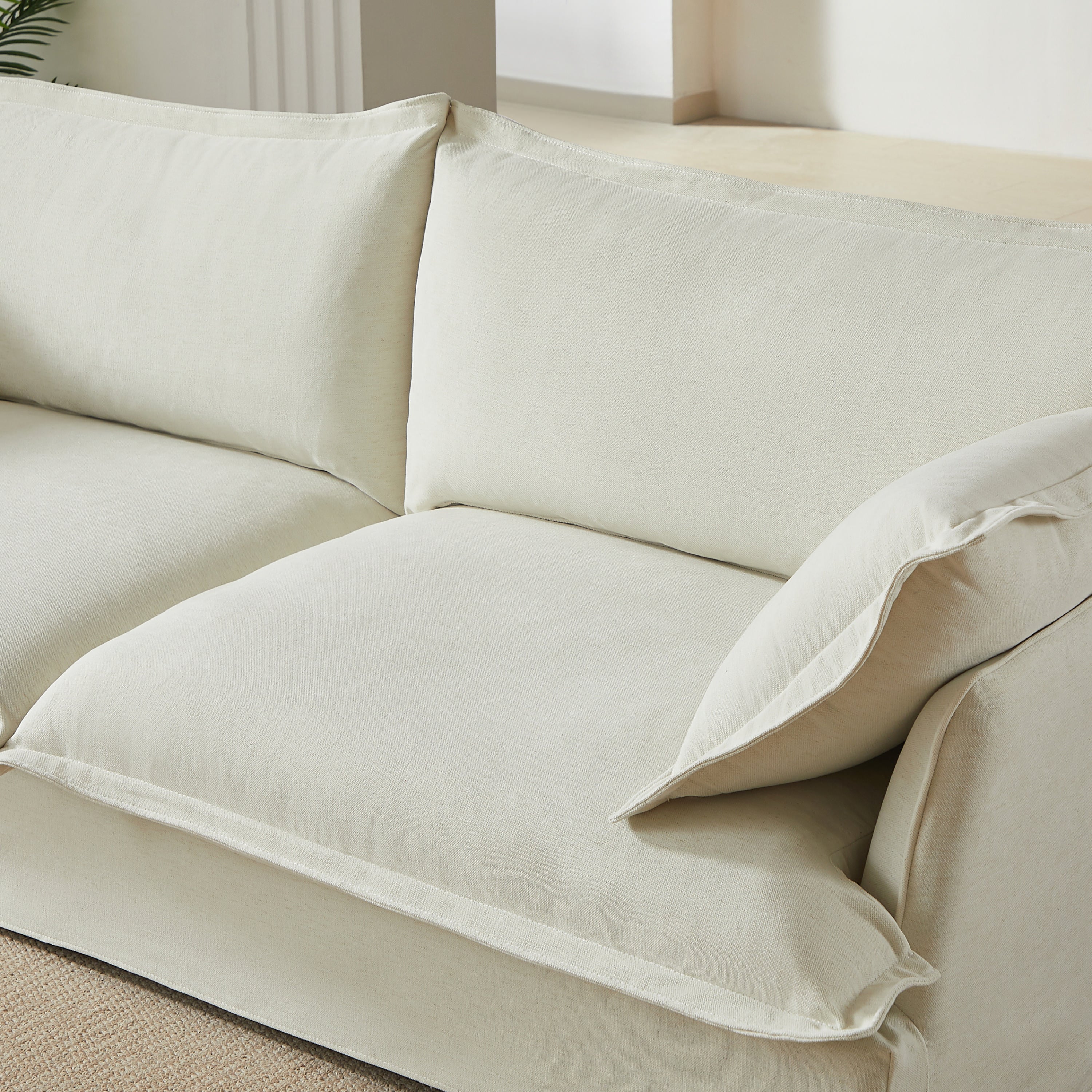 IROKO 87.5'' 3-Seater Sofa - Beige