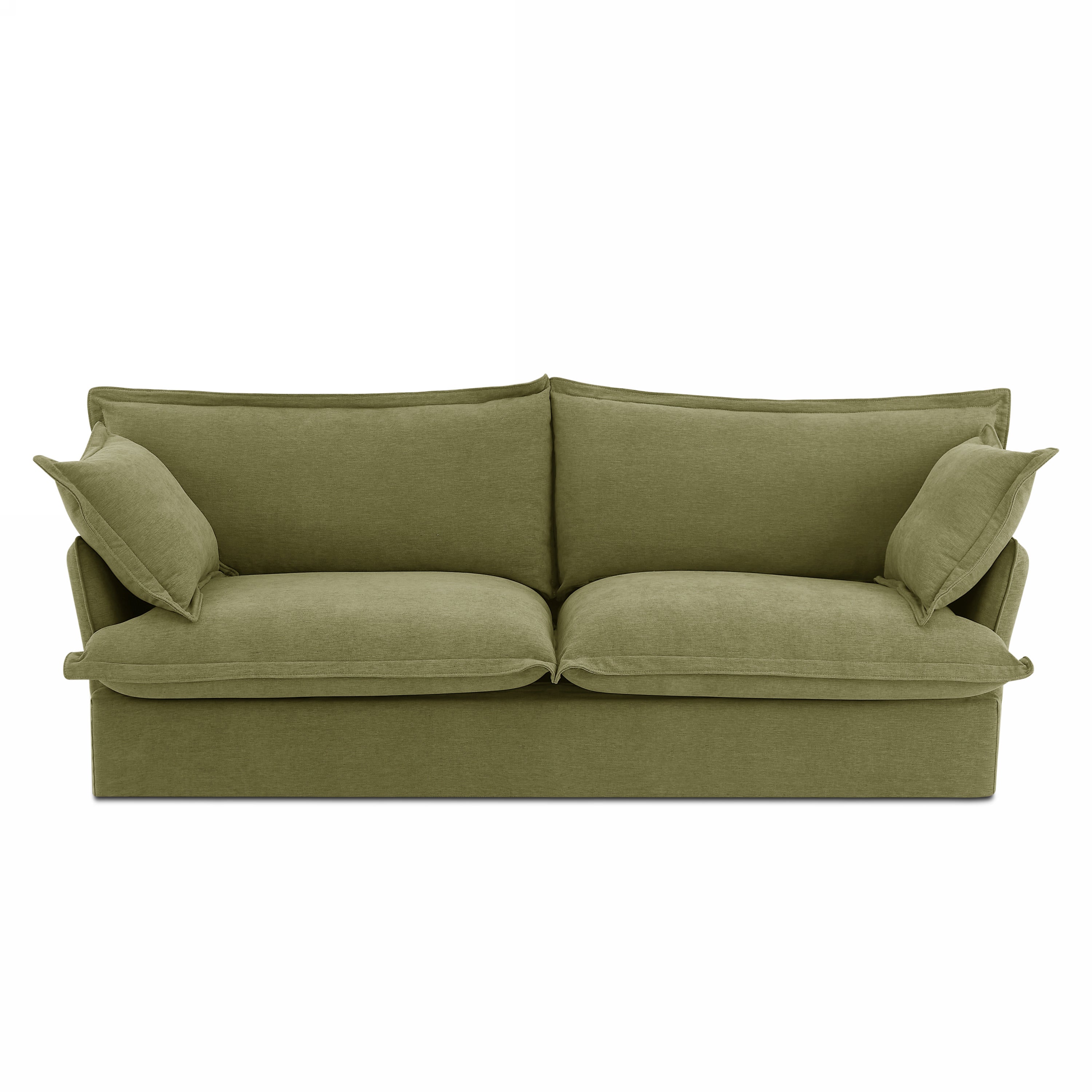 IROKO Fabric Straight Sofa – Green