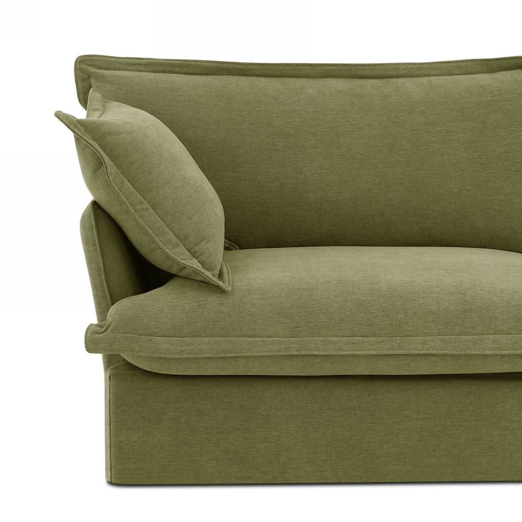 IROKO Fabric Straight Sofa – Green