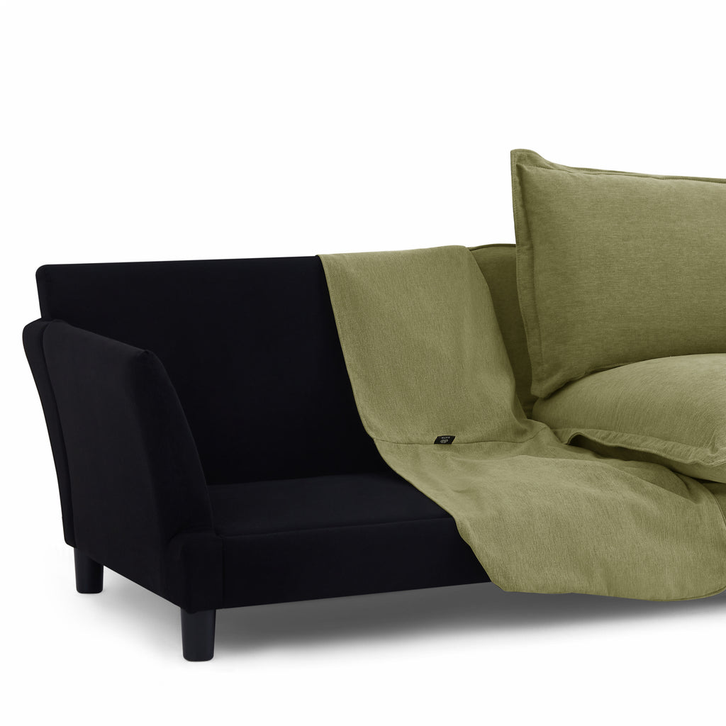 IROKO Fabric Straight Sofa – Green