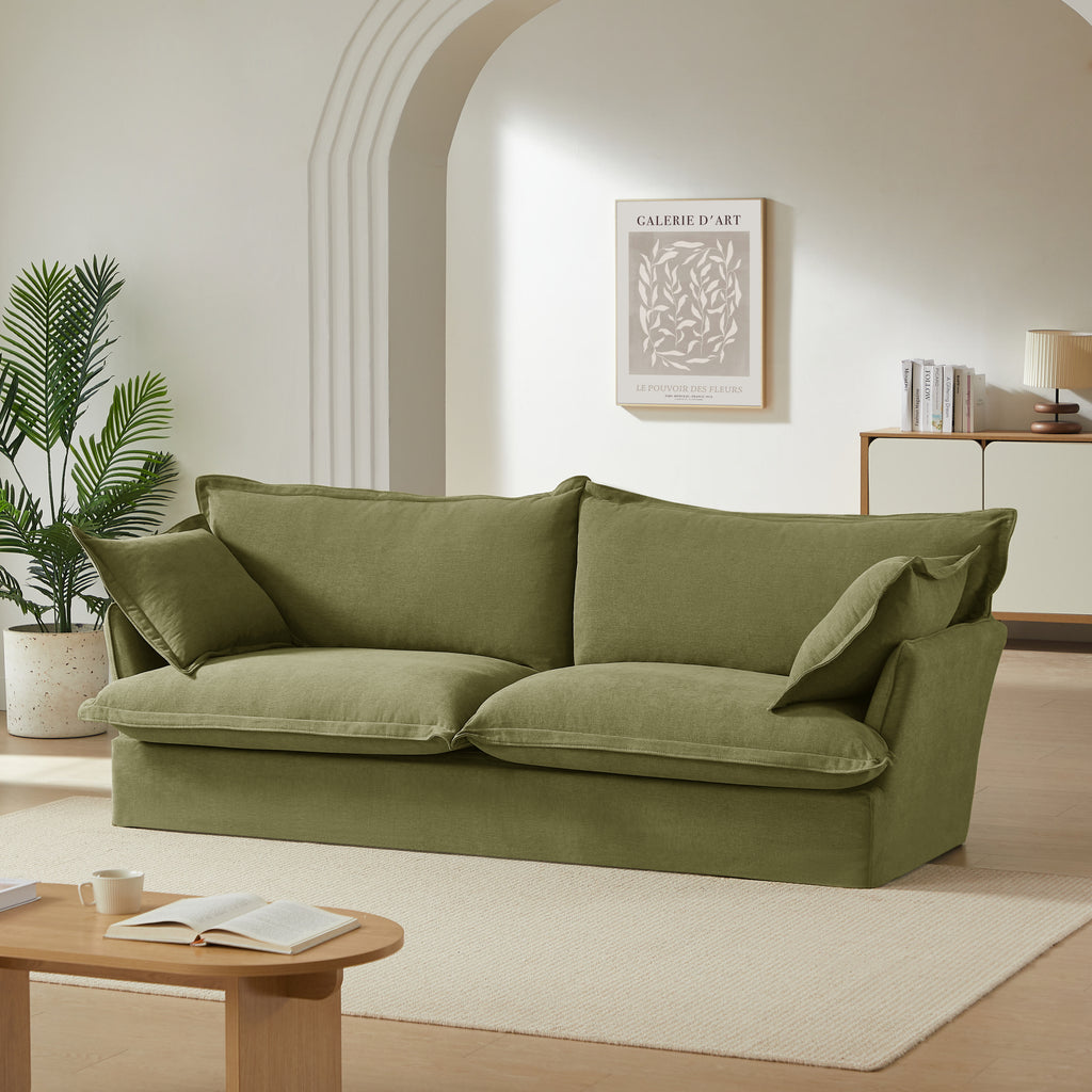 IROKO Fabric Straight Sofa – Green