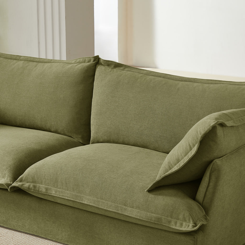 IROKO Fabric Straight Sofa – Green