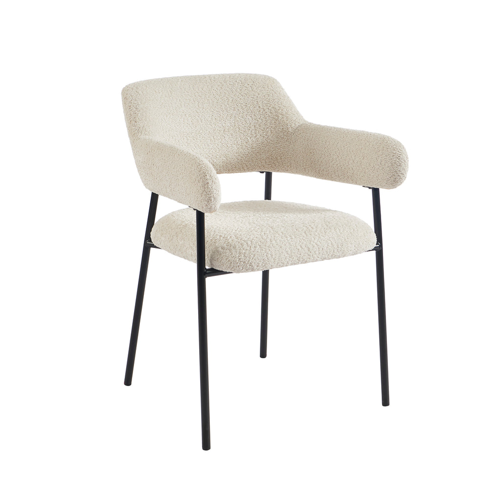 IVAN Set of 2 Upholstered Dining Chairs – Beige