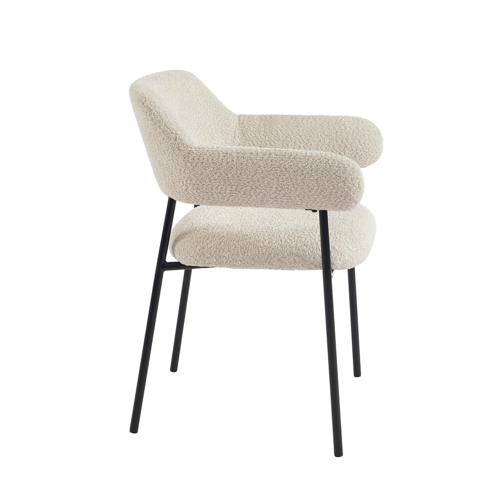 IVAN Set of 2 Upholstered Dining Chairs – Beige