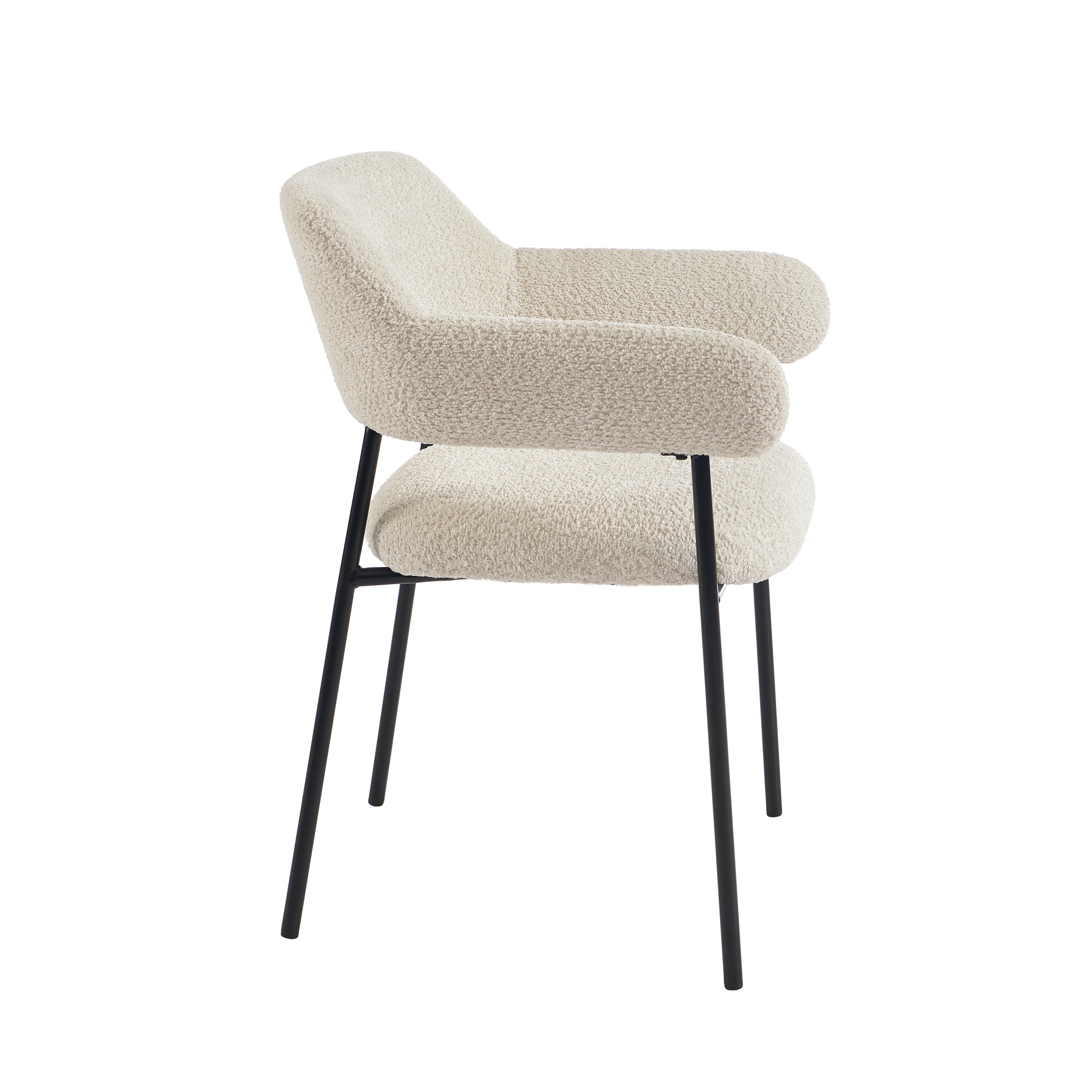 IVAN Set of 2 Upholstered Dining Chairs – Beige