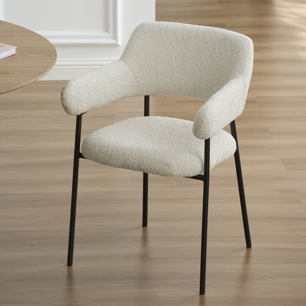 IVAN Set of 2 Upholstered Dining Chairs – Beige