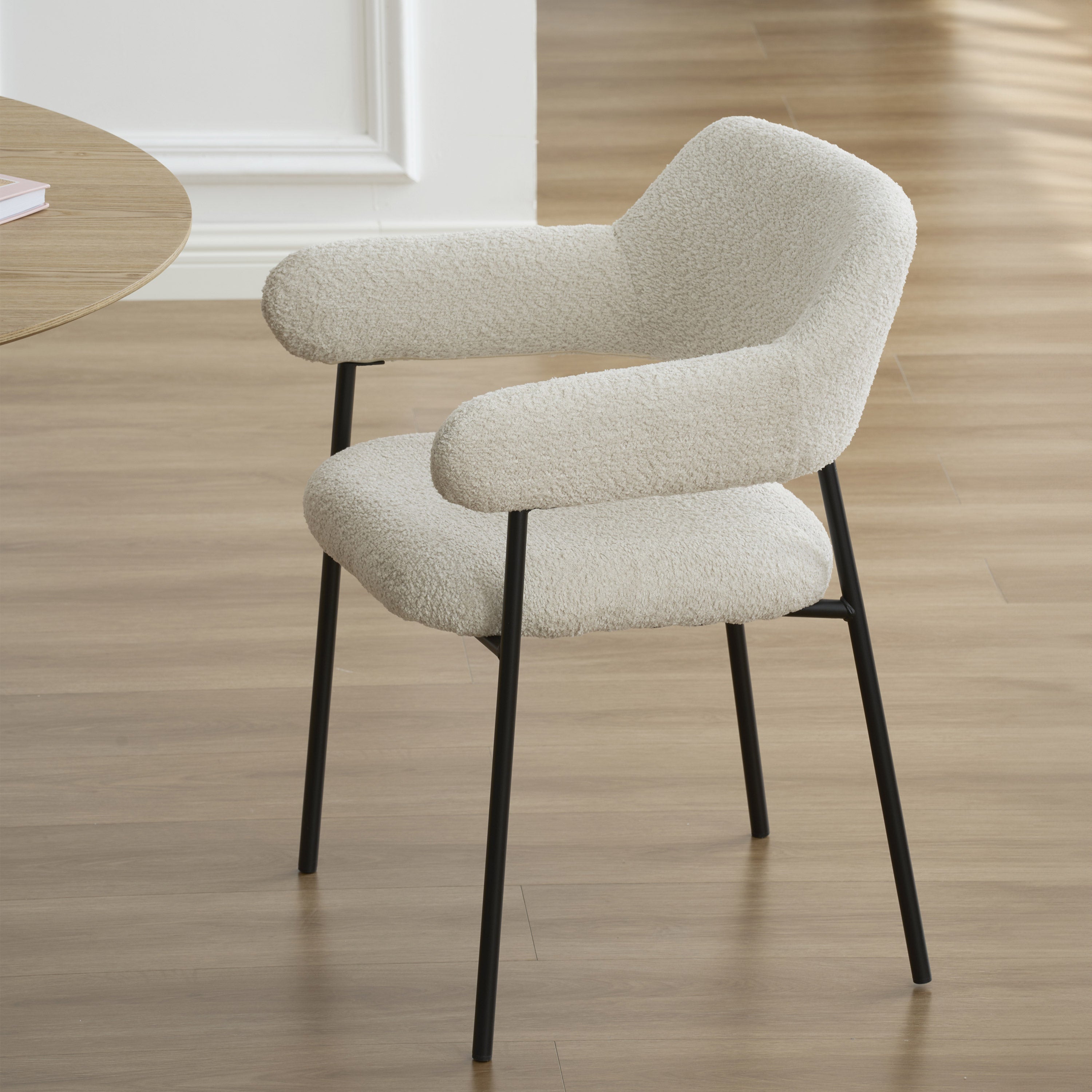 IVAN Set of 2 Upholstered Dining Chairs – Beige