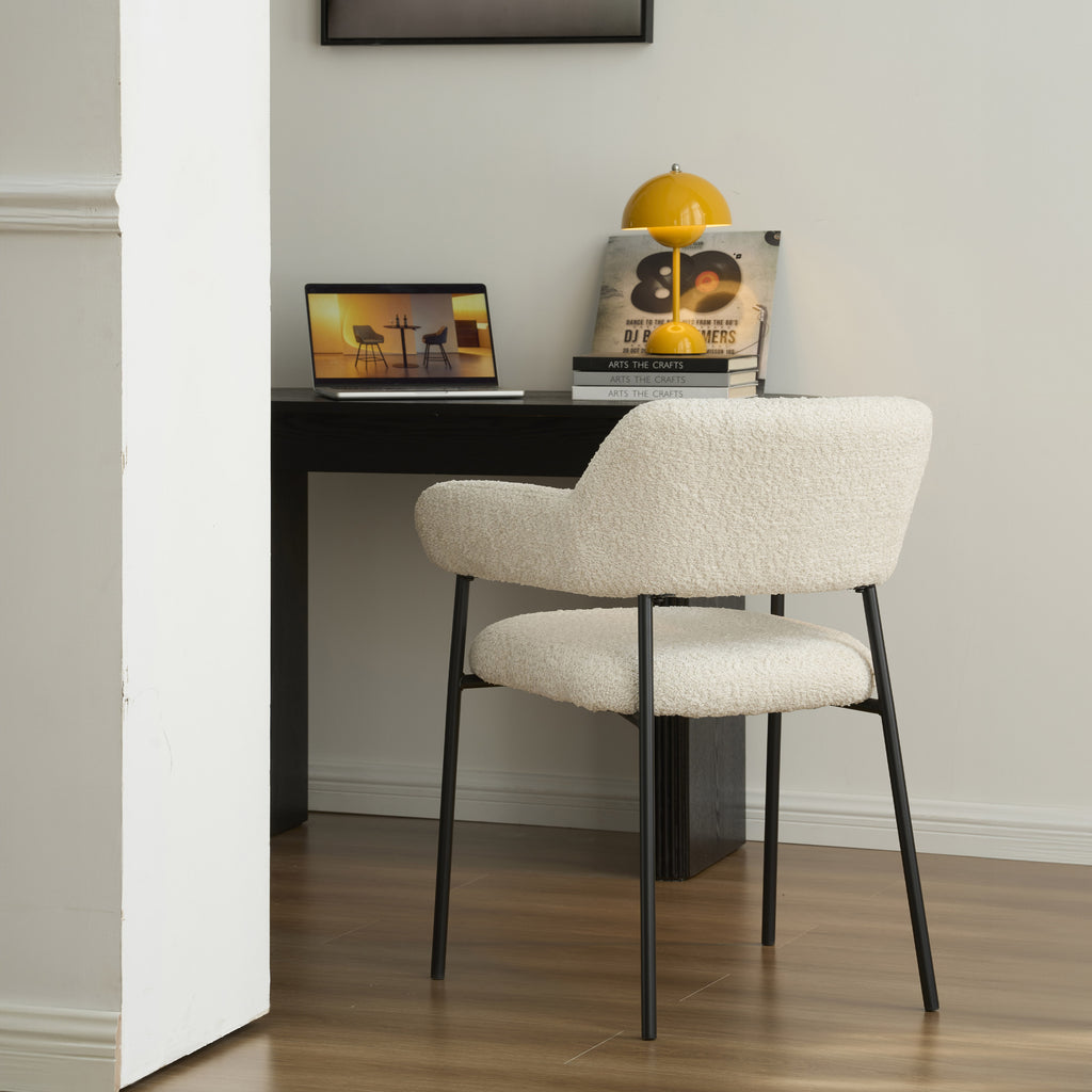 IVAN Set of 2 Upholstered Dining Chairs – Beige
