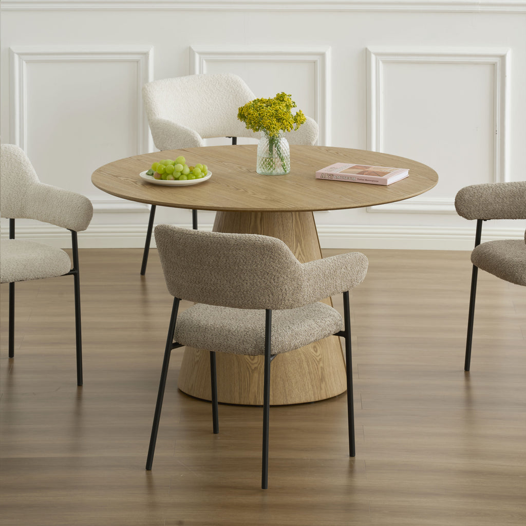 IVAN Set of 2 Upholstered Dining Chairs – Brown