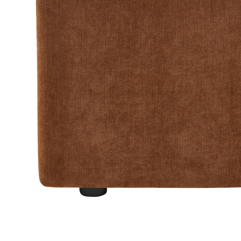 Storage Bed Ivy 160x200 Fabric Brown With Slatted Base – Brown