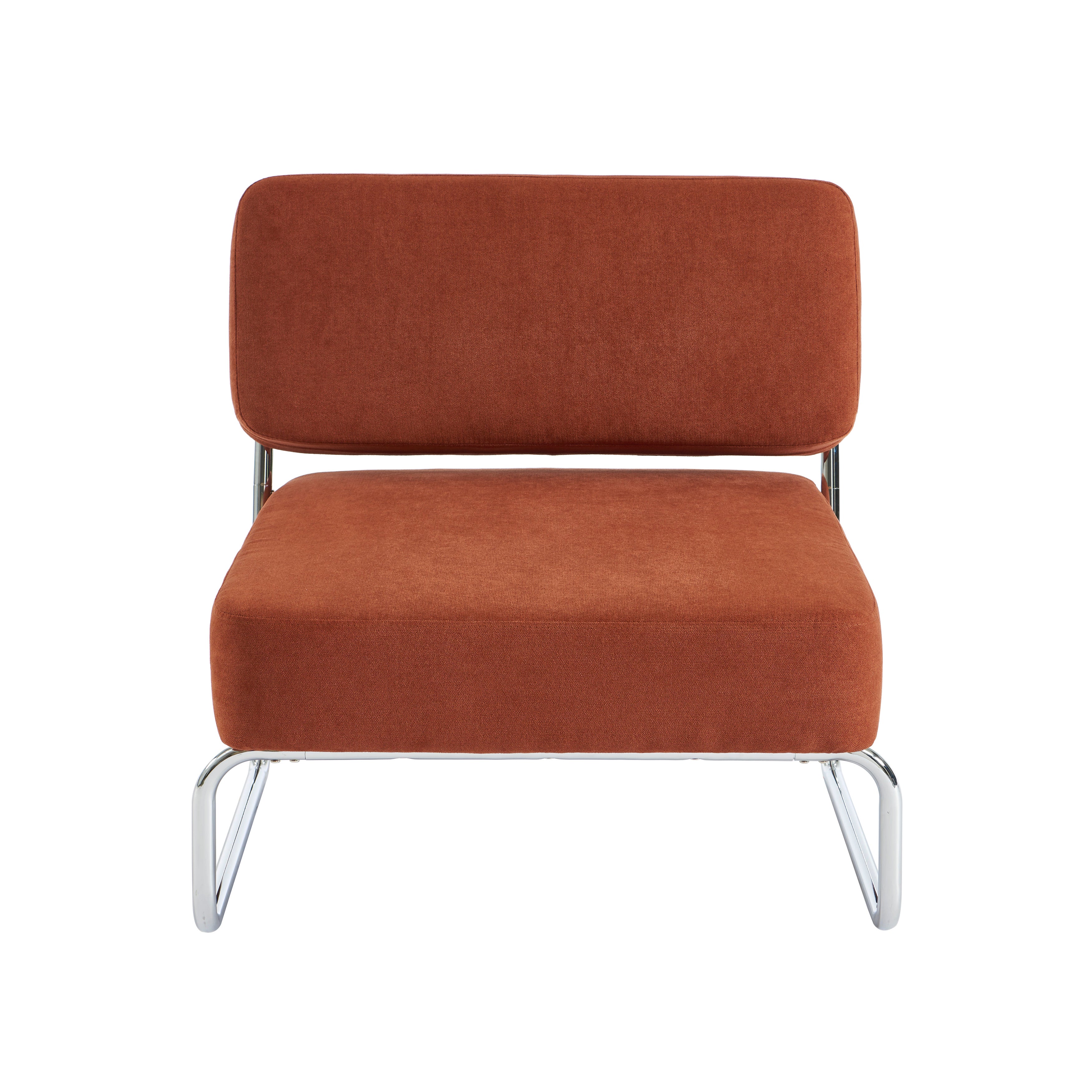 JACK Fabric Accent Armchair – Terracotta