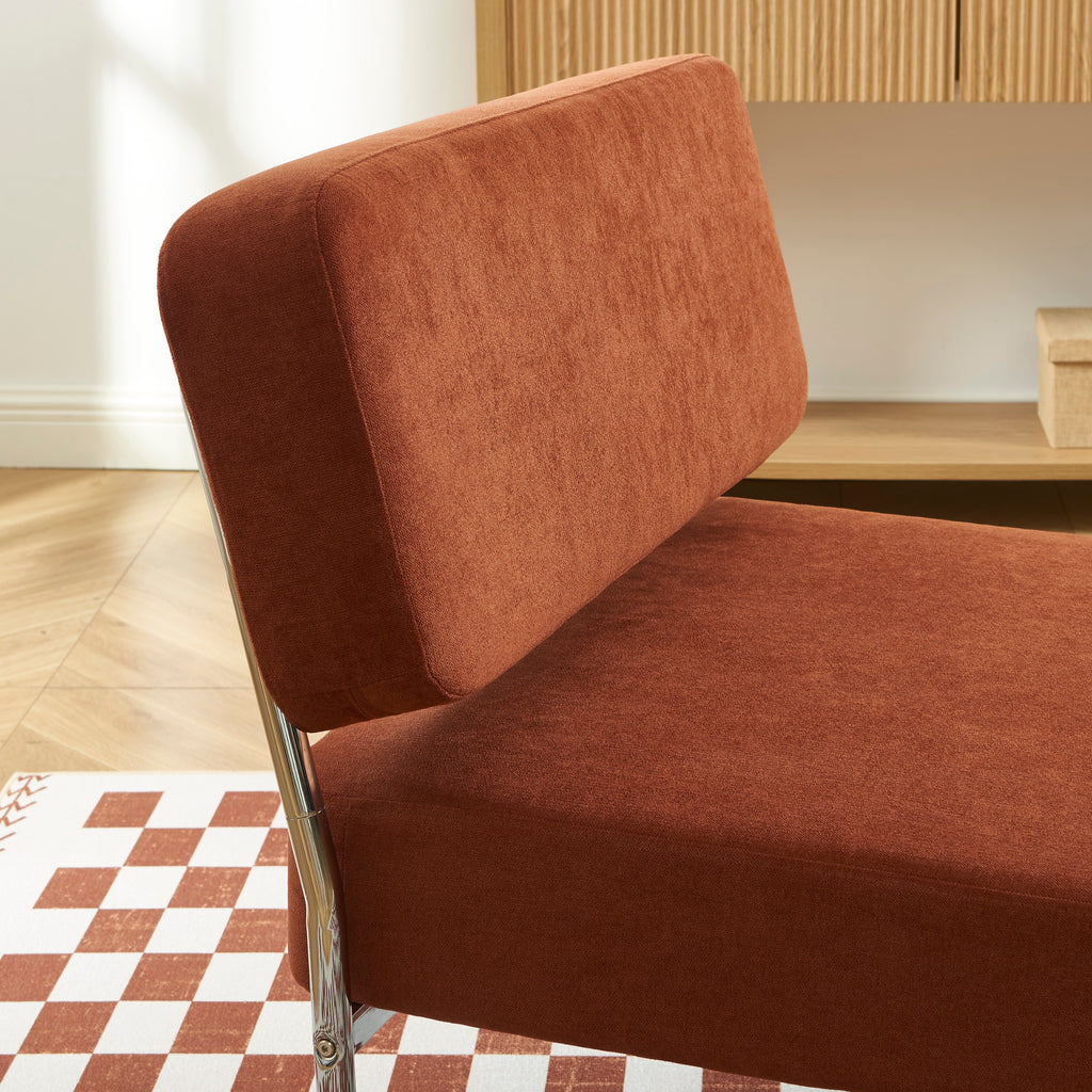JACK Fabric Accent Armchair – Terracotta