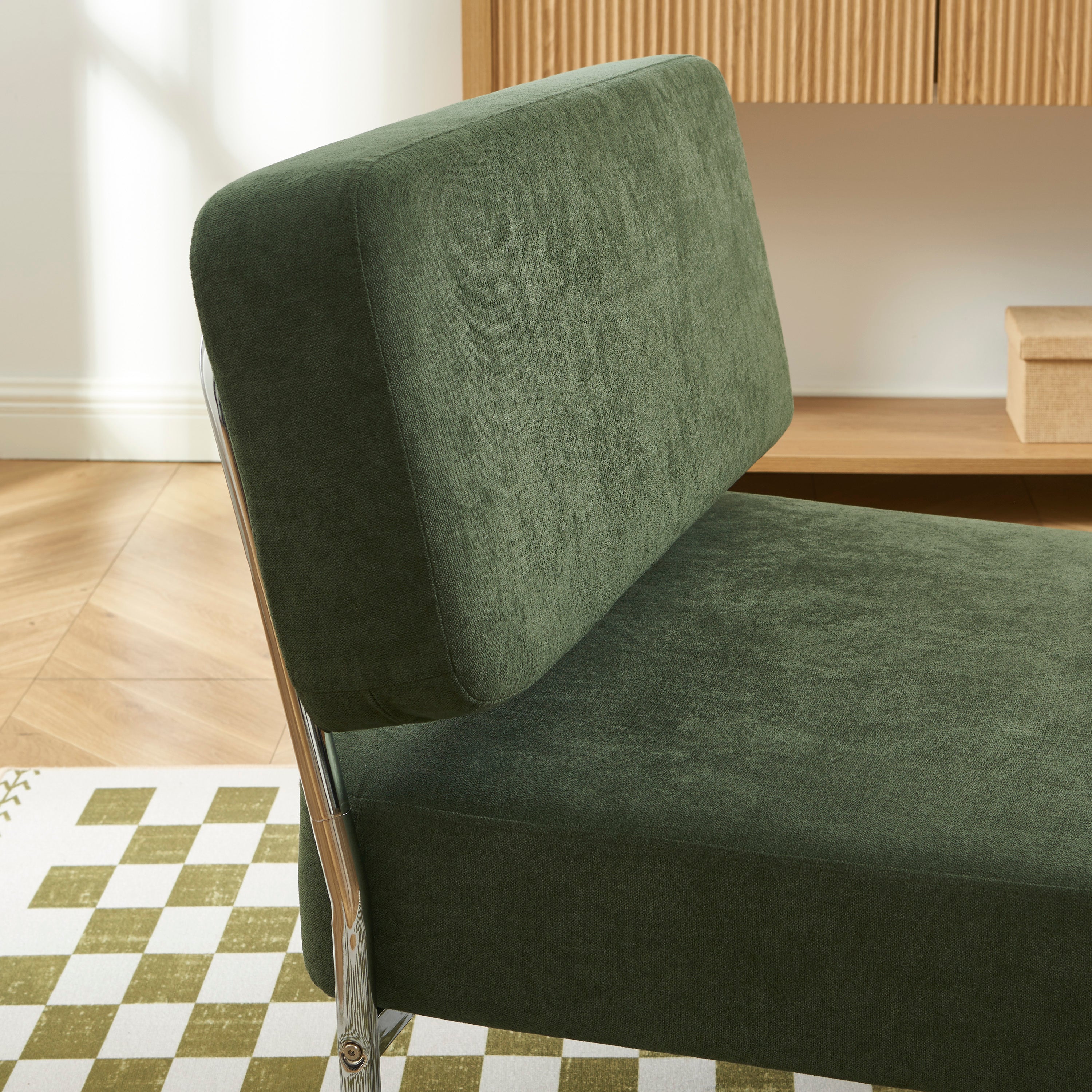 JACK Fabric Accent Armchair – Green