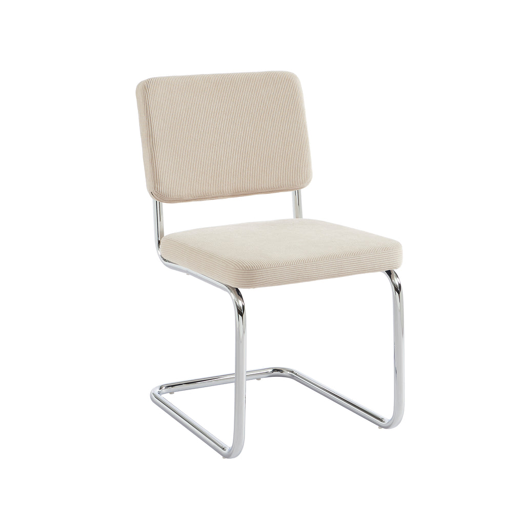JACK Set of 2 Upholstered Dining Chairs – Beige