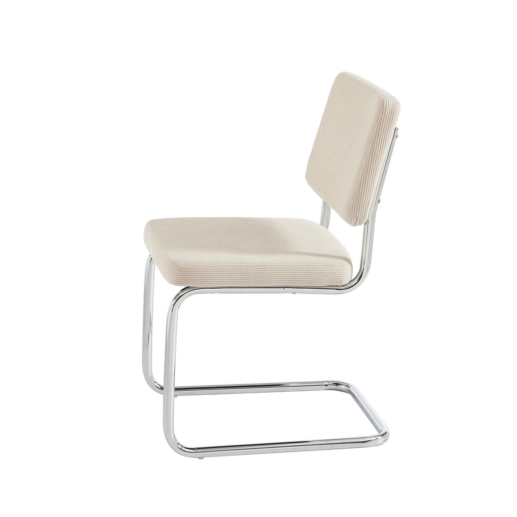 JACK Set of 2 Upholstered Dining Chairs – Beige