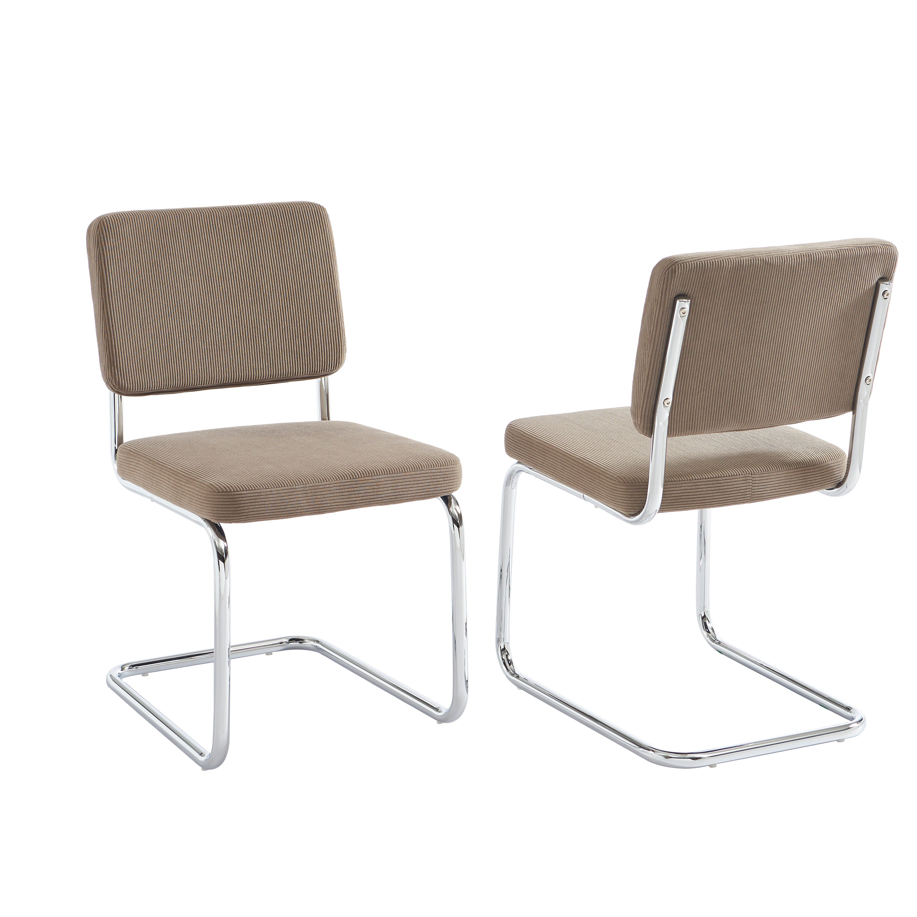 JACK Set of 2 Upholstered Dining Chairs – Greige