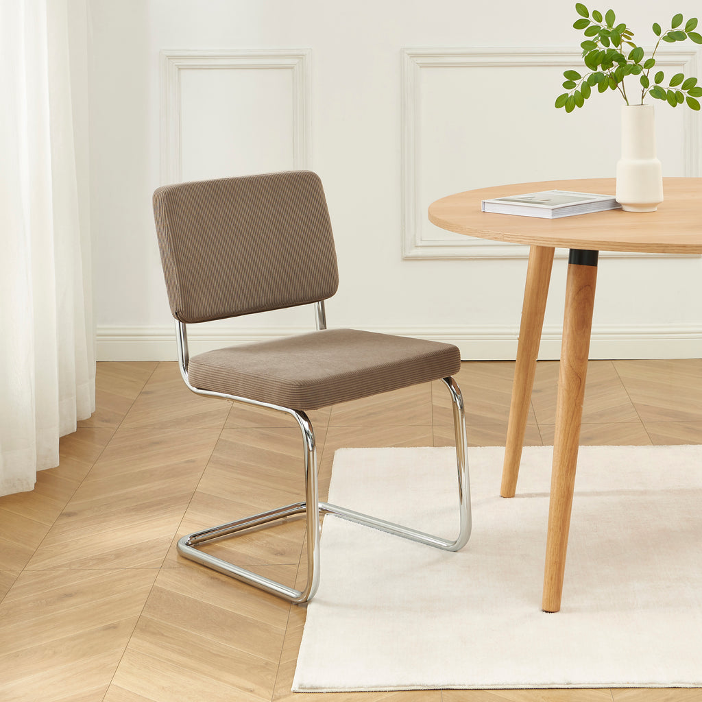 JACK Set of 2 Upholstered Dining Chairs – Greige