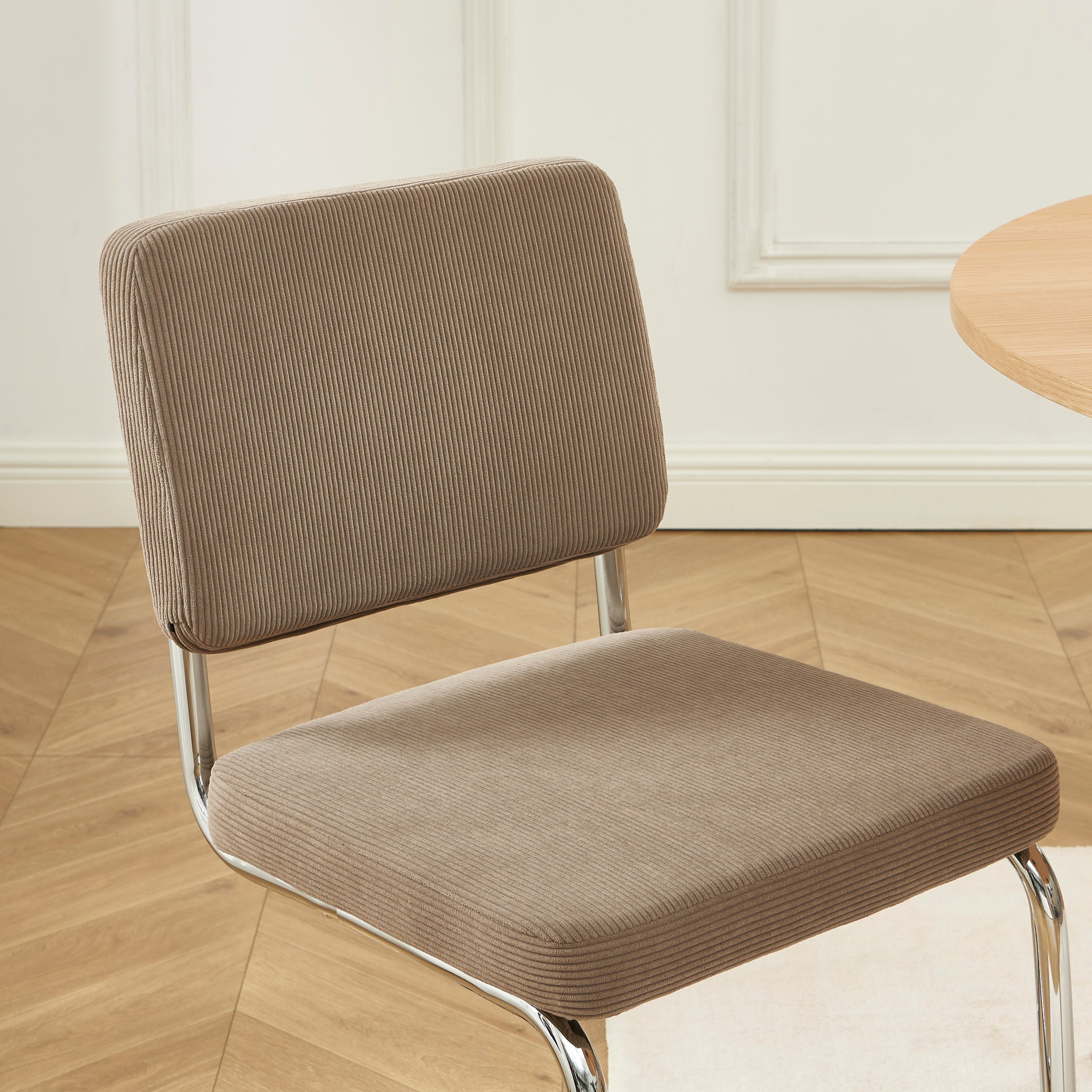 JACK Set of 2 Upholstered Dining Chairs – Greige