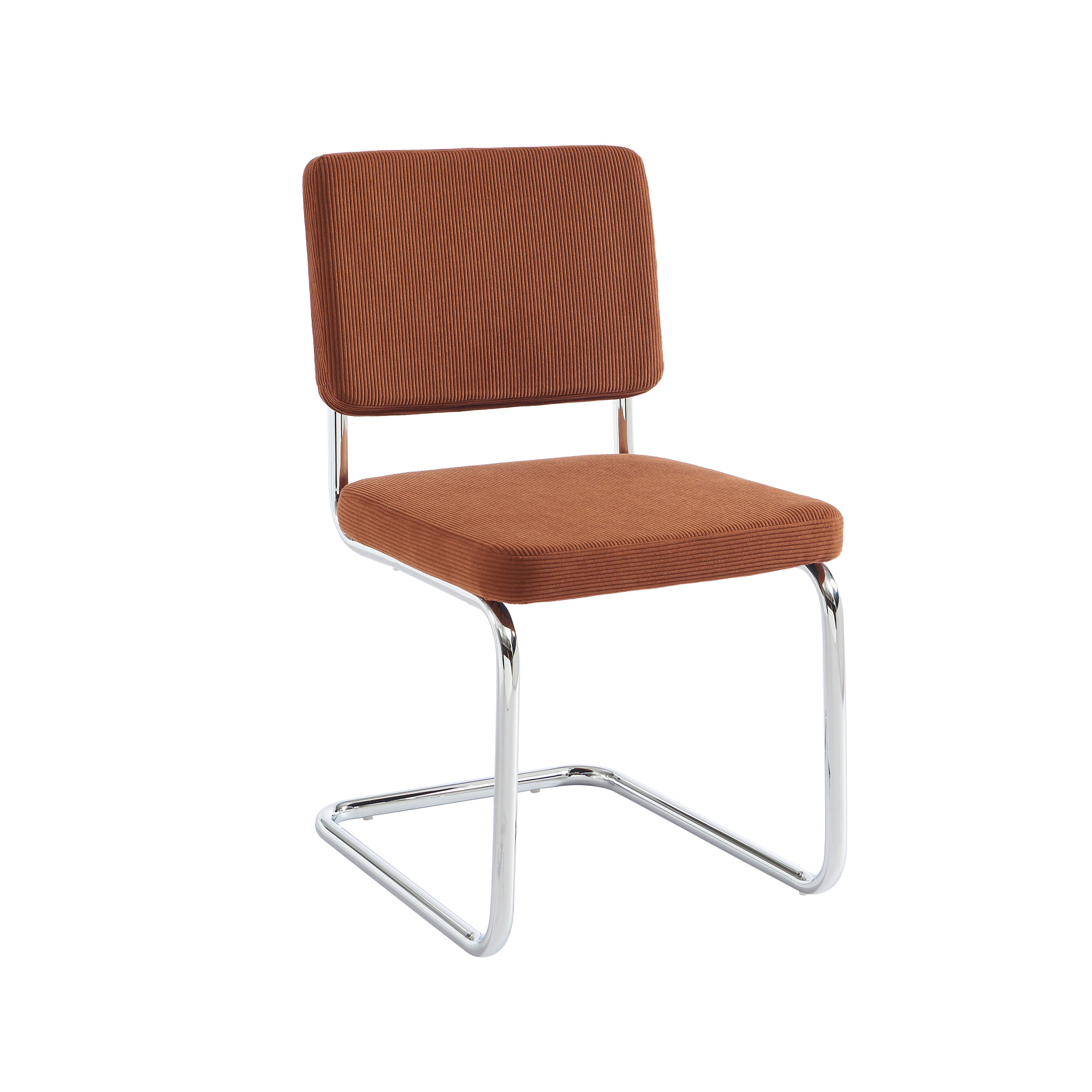 JACK Set of 2 Upholstered Dining Chairs – Terracotta