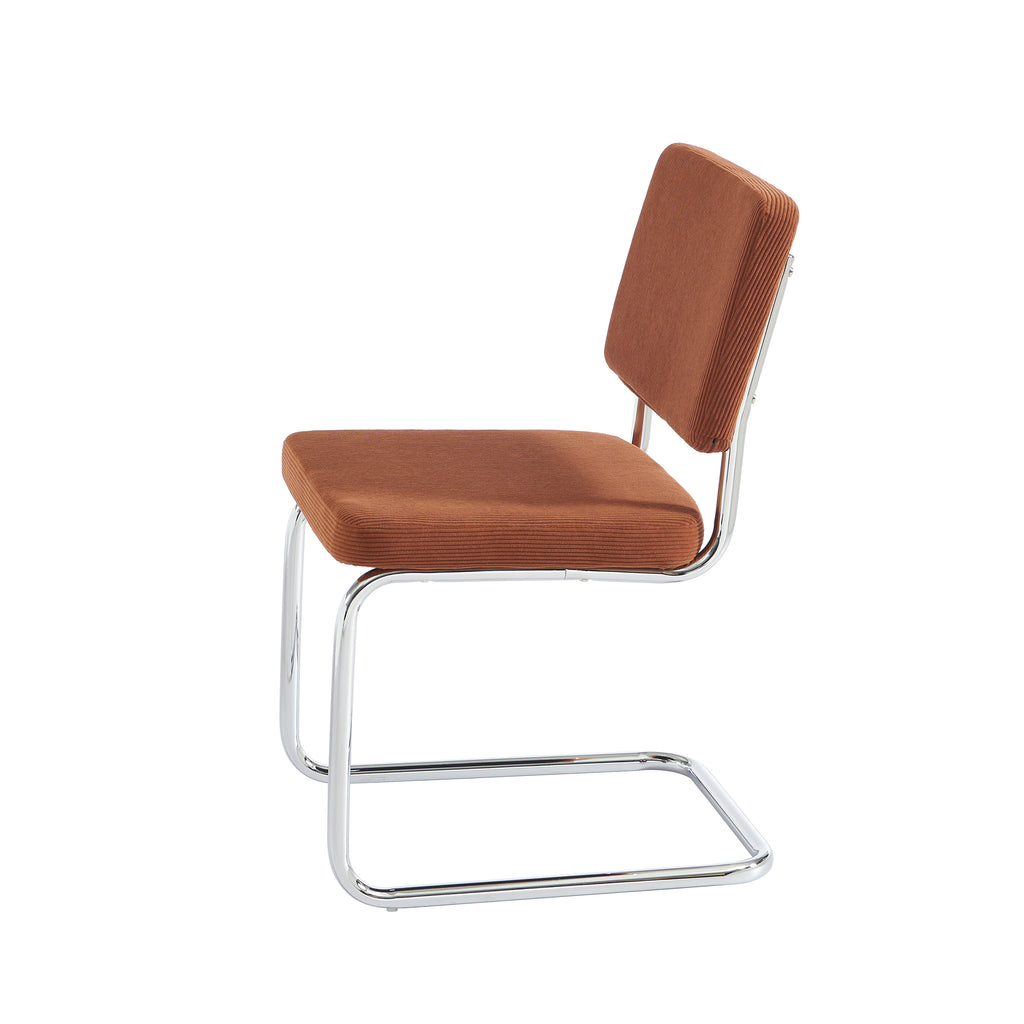 JACK Set of 2 Upholstered Dining Chairs – Terracotta