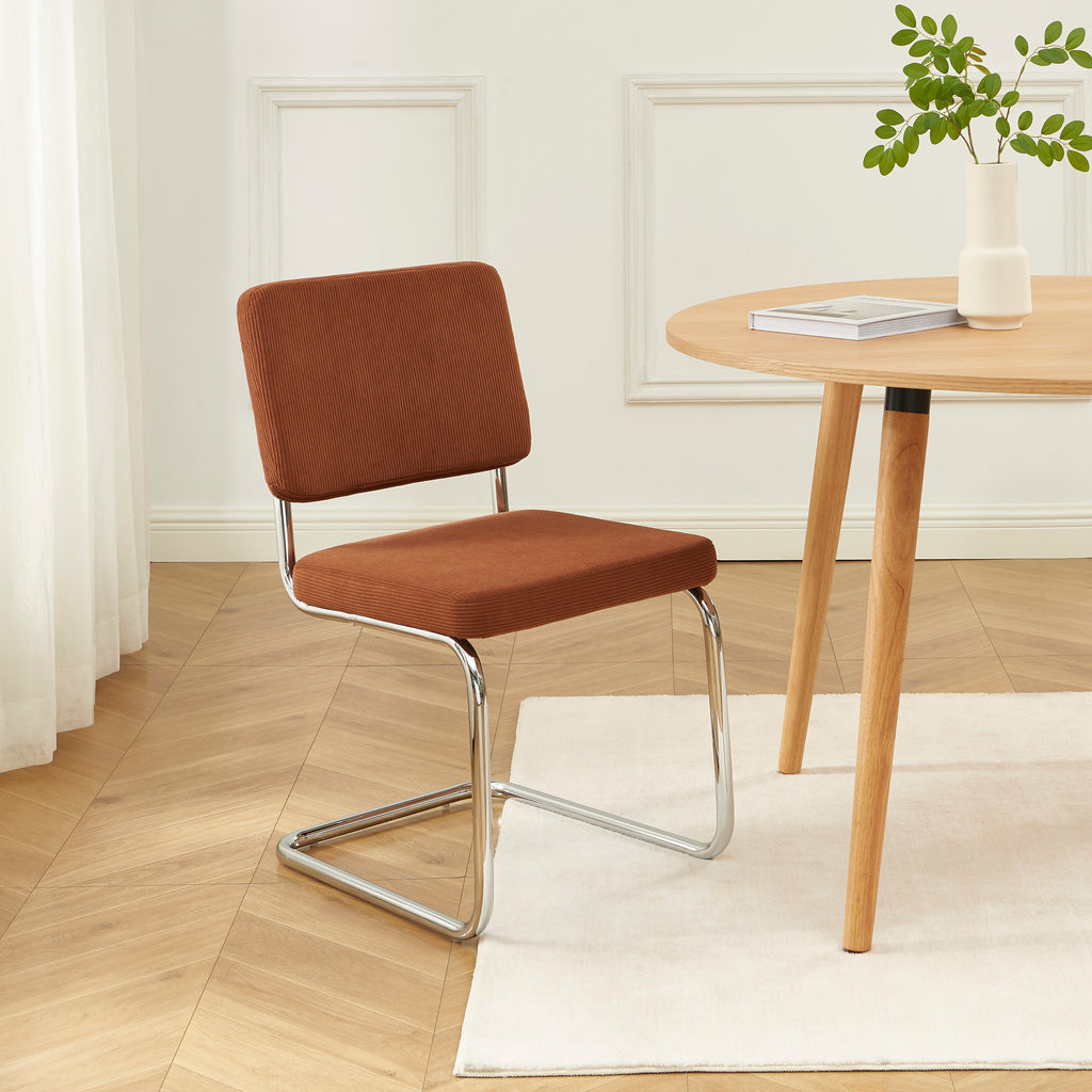 JACK Set of 2 Upholstered Dining Chairs – Orange