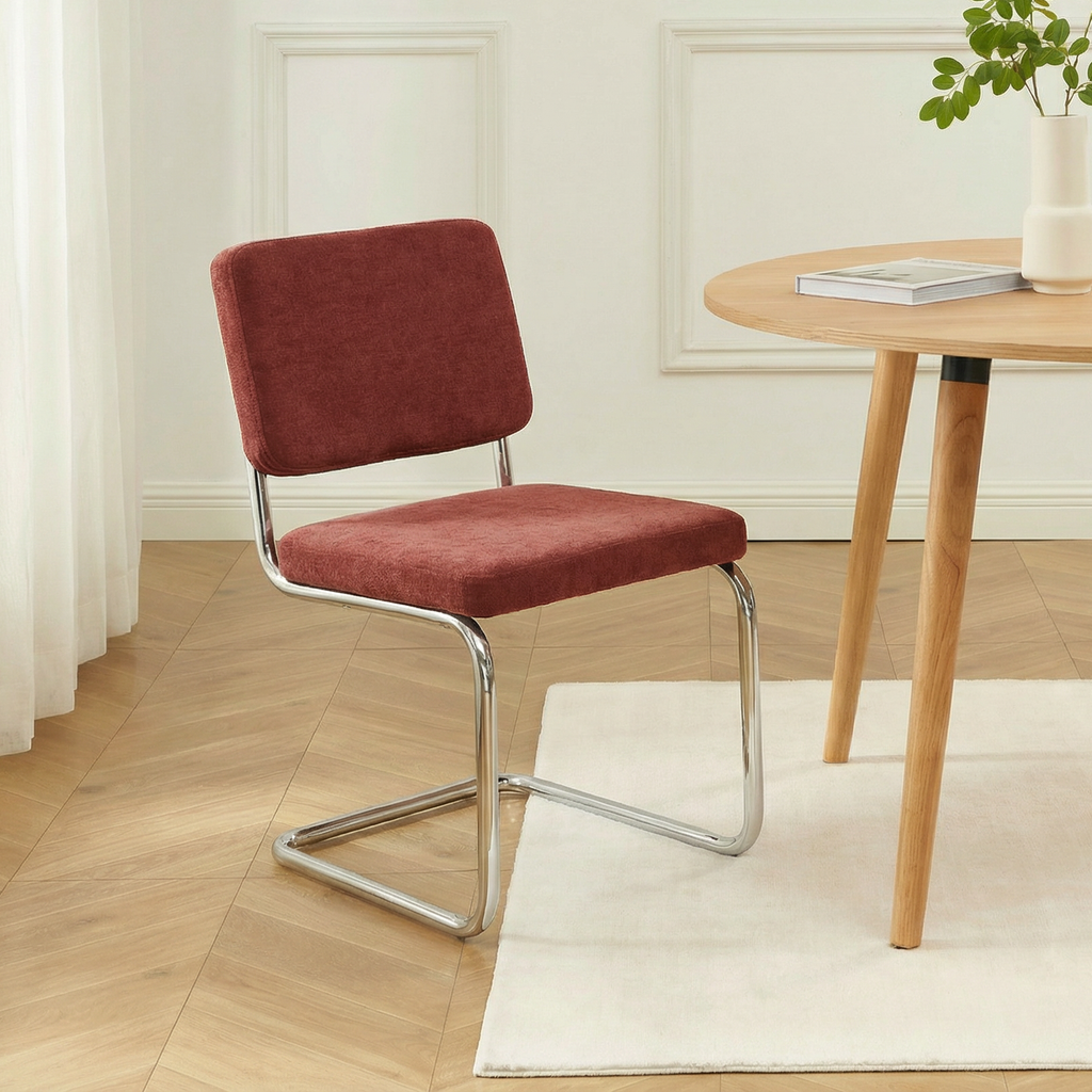 JACK Set of 2 Upholstered Dining Chairs - Red