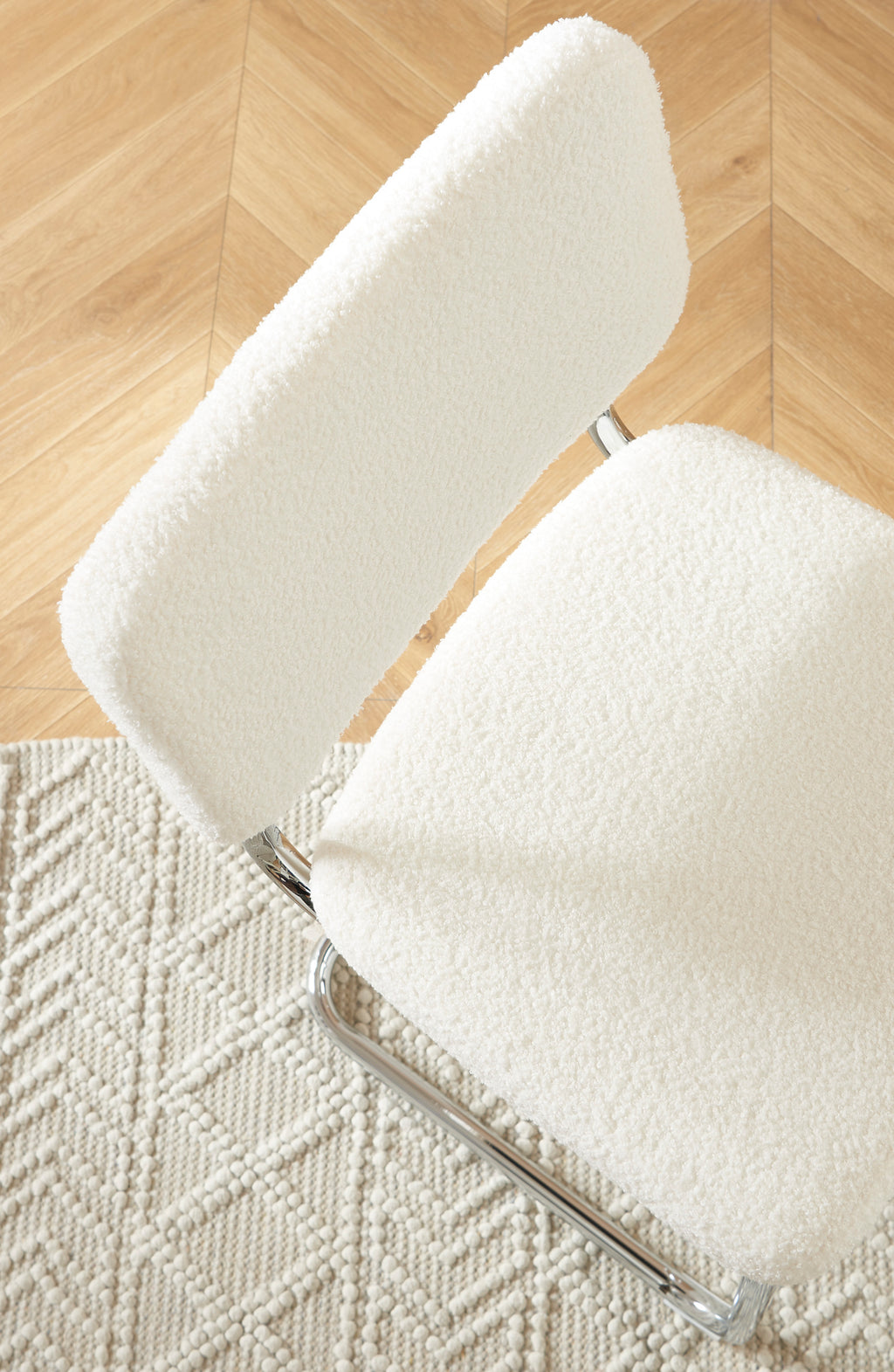 JACK Set of 2 Upholstered Bar Stools – White